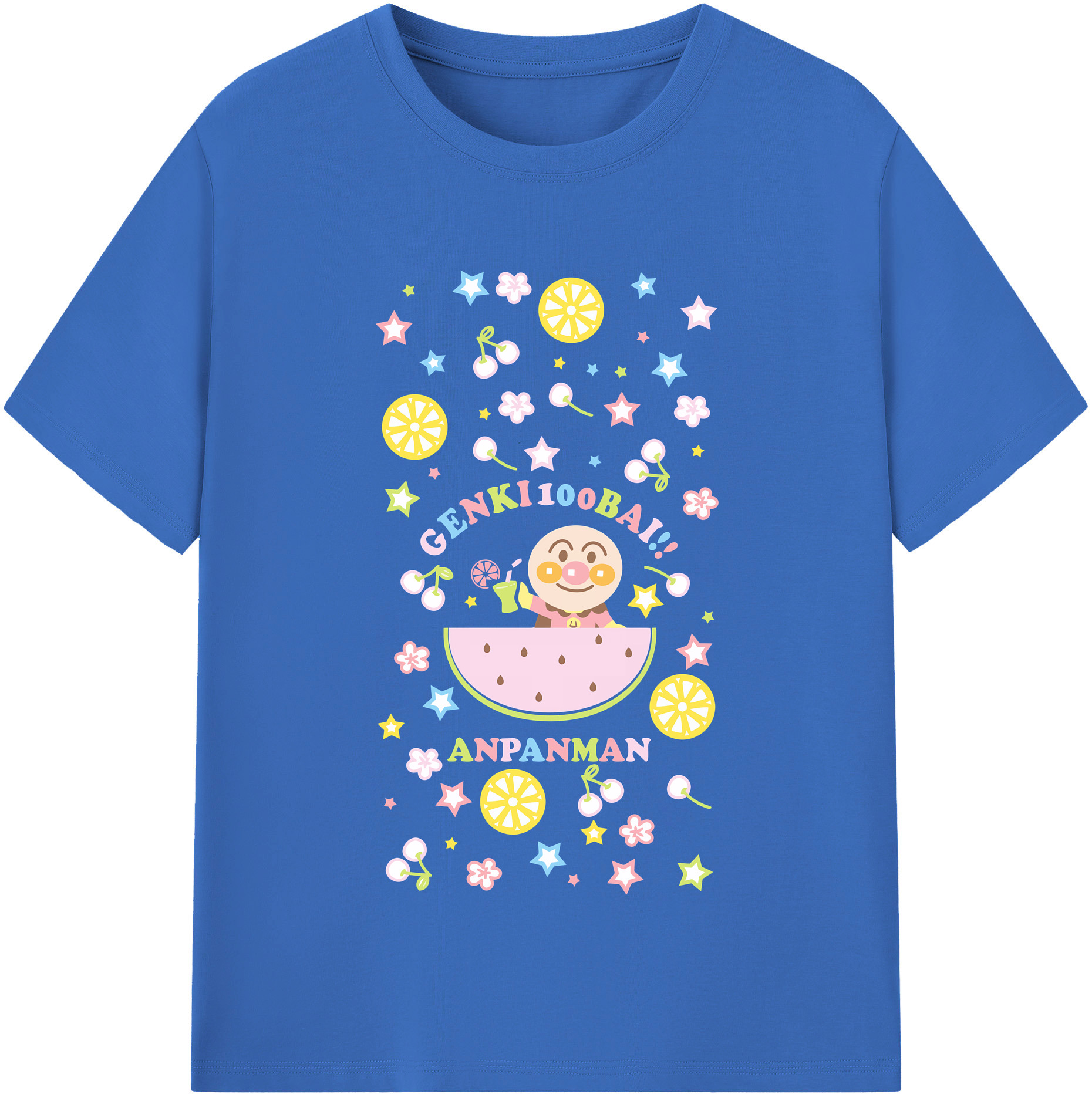 （画像用） アンパンマン Anpanman 綿100％半袖Tシャツ（フロントプリント）