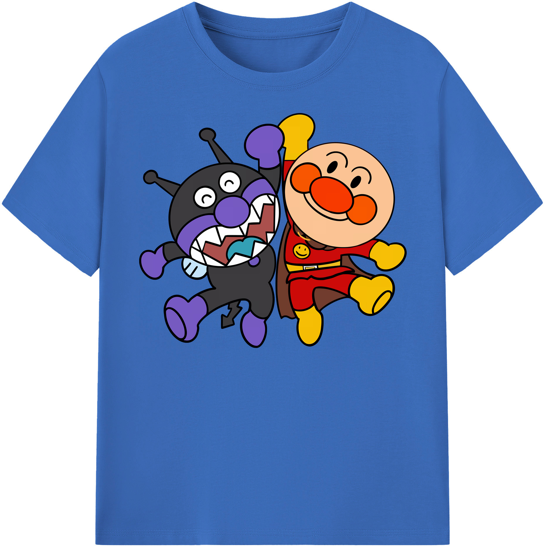 （画像用） アンパンマン Anpanman 綿100％半袖Tシャツ（フロントプリント）