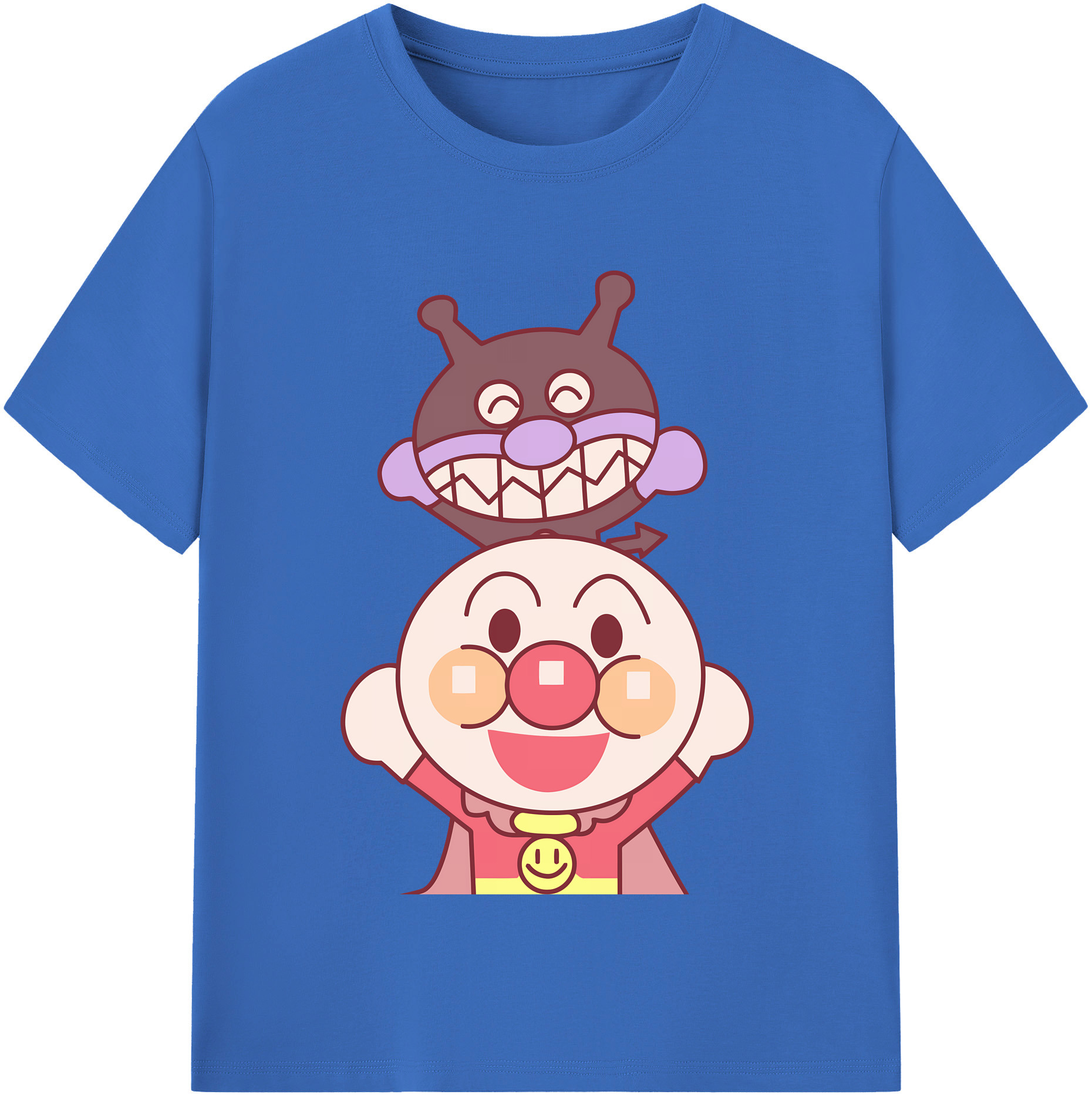 （画像用） アンパンマン Anpanman 綿100％半袖Tシャツ（フロントプリント）