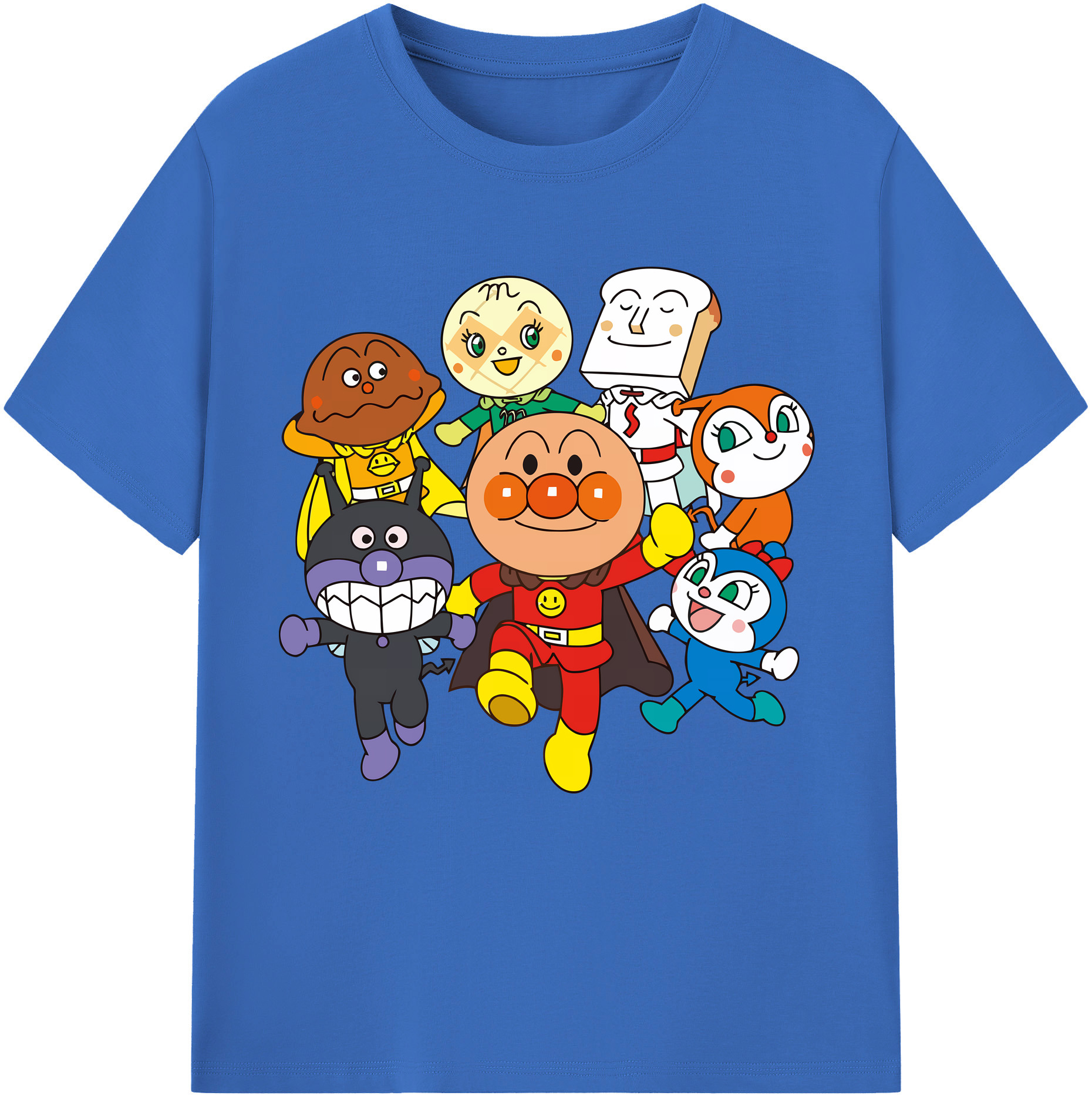 （画像用） アンパンマン Anpanman 綿100％半袖Tシャツ（フロントプリント）