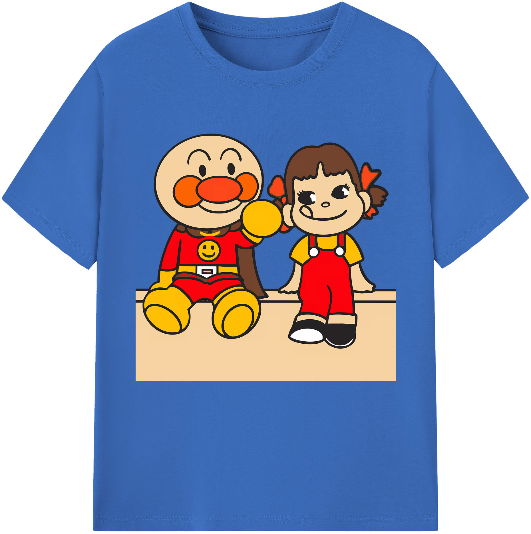 （画像用） アンパンマン Anpanman 綿100％半袖Tシャツ（フロントプリント）