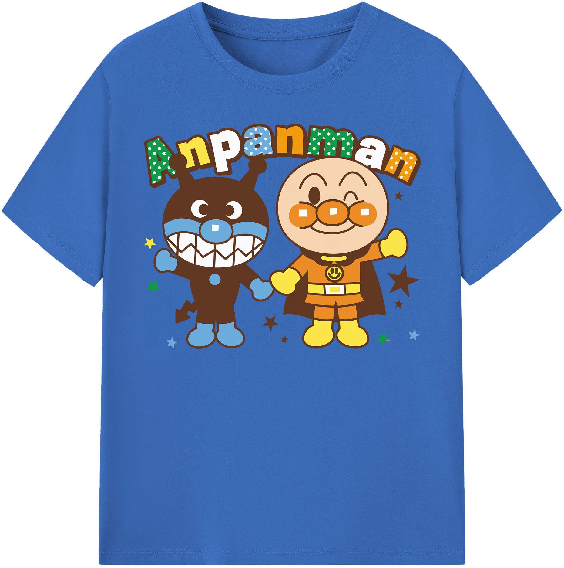 （画像用） アンパンマン Anpanman 綿100％半袖Tシャツ（フロントプリント）