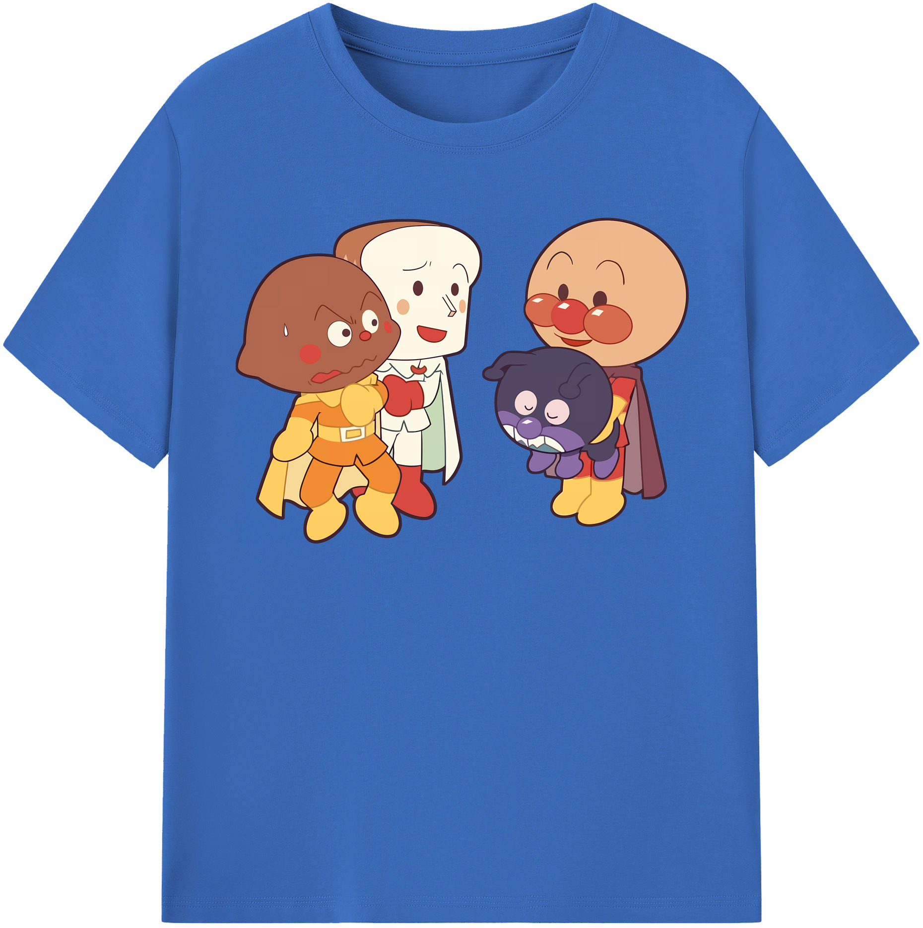 （画像用） アンパンマン Anpanman 綿100％半袖Tシャツ（フロントプリント）