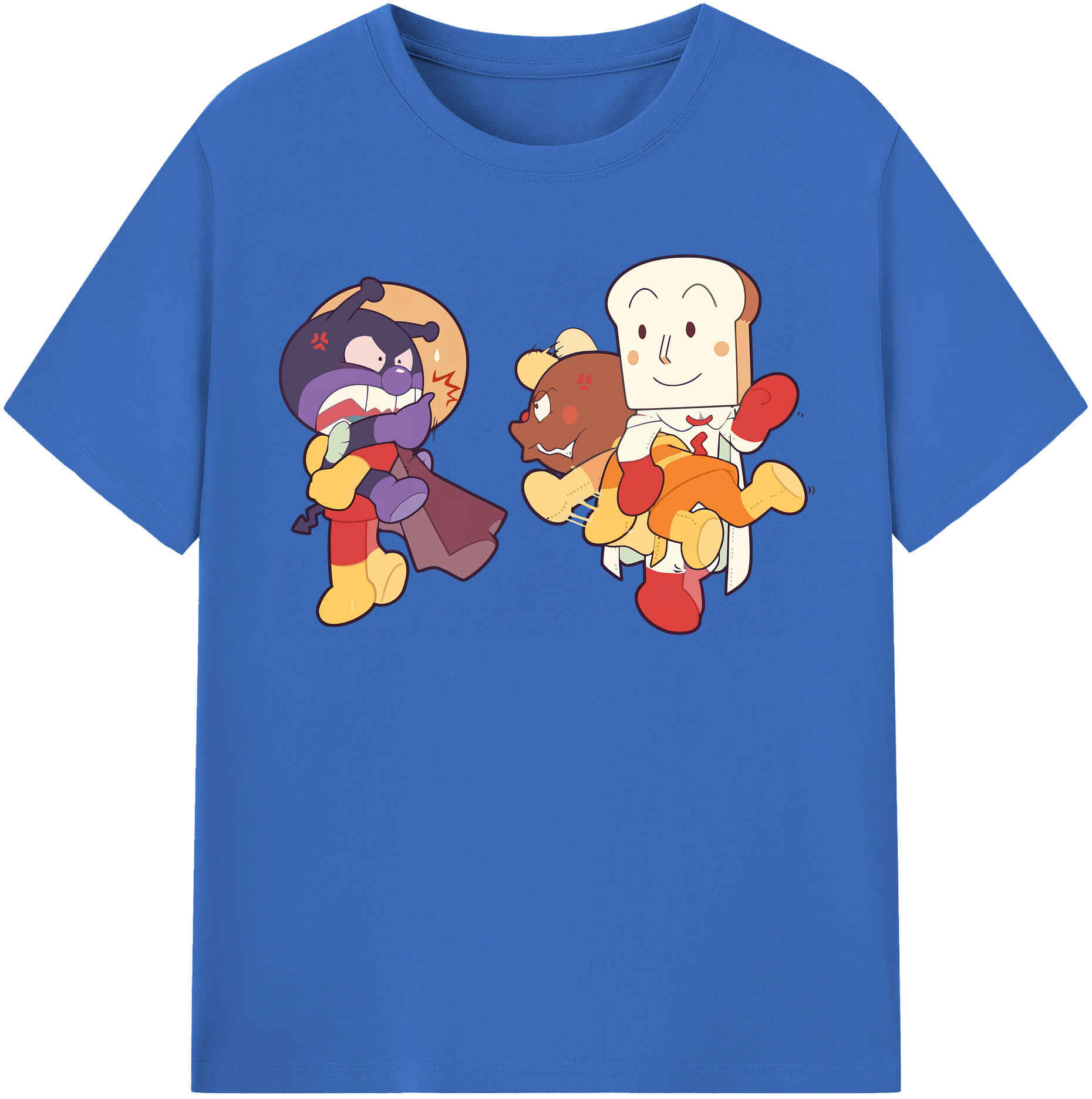 （画像用） アンパンマン Anpanman 綿100％半袖Tシャツ（フロントプリント）