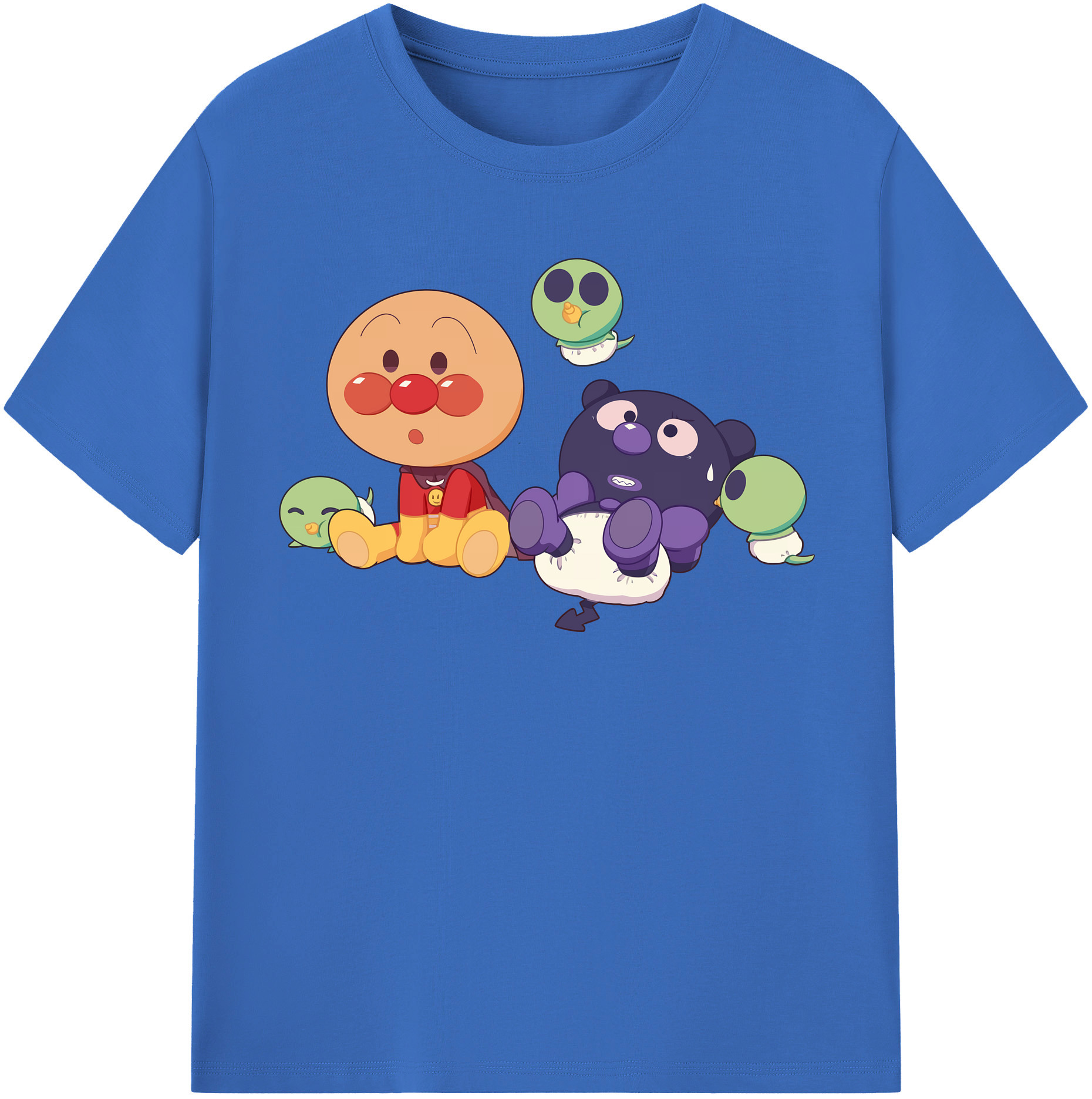 （画像用） アンパンマン Anpanman 綿100％半袖Tシャツ（フロントプリント）