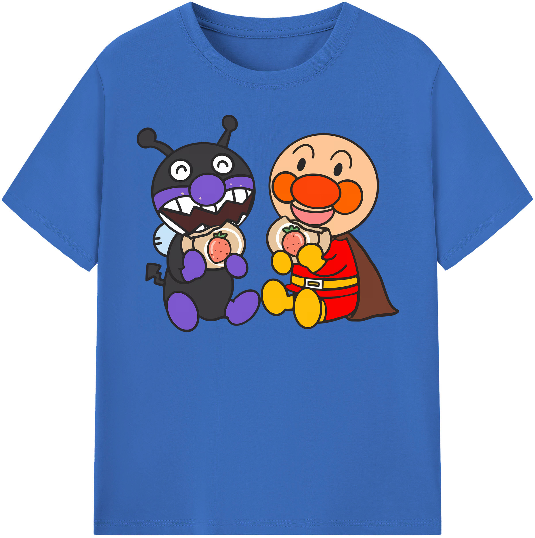 （画像用） アンパンマン Anpanman 綿100％半袖Tシャツ（フロントプリント）