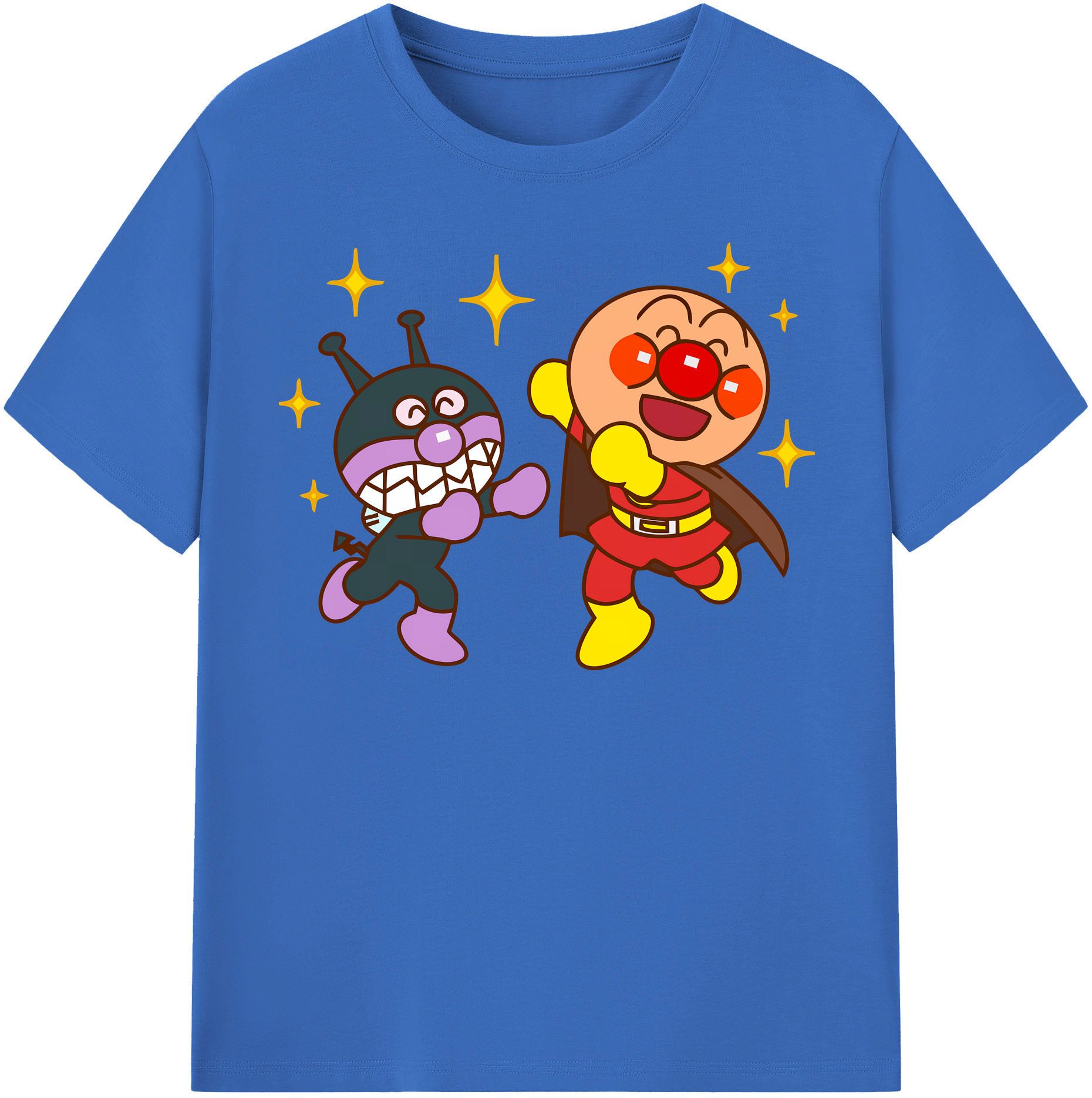 （画像用） アンパンマン Anpanman 綿100％半袖Tシャツ（フロントプリント）