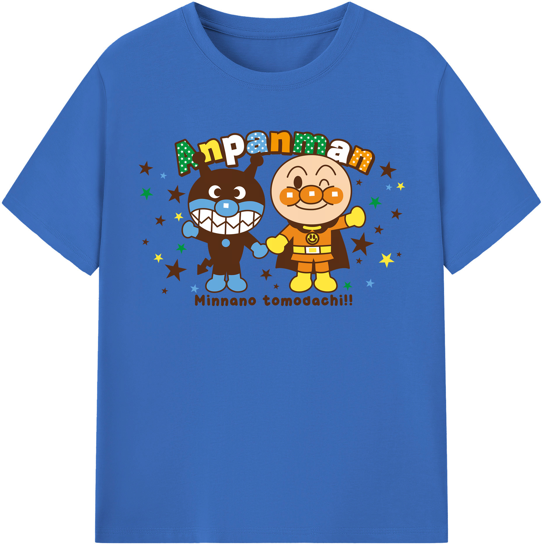 （画像用） アンパンマン Anpanman 綿100％半袖Tシャツ（フロントプリント）