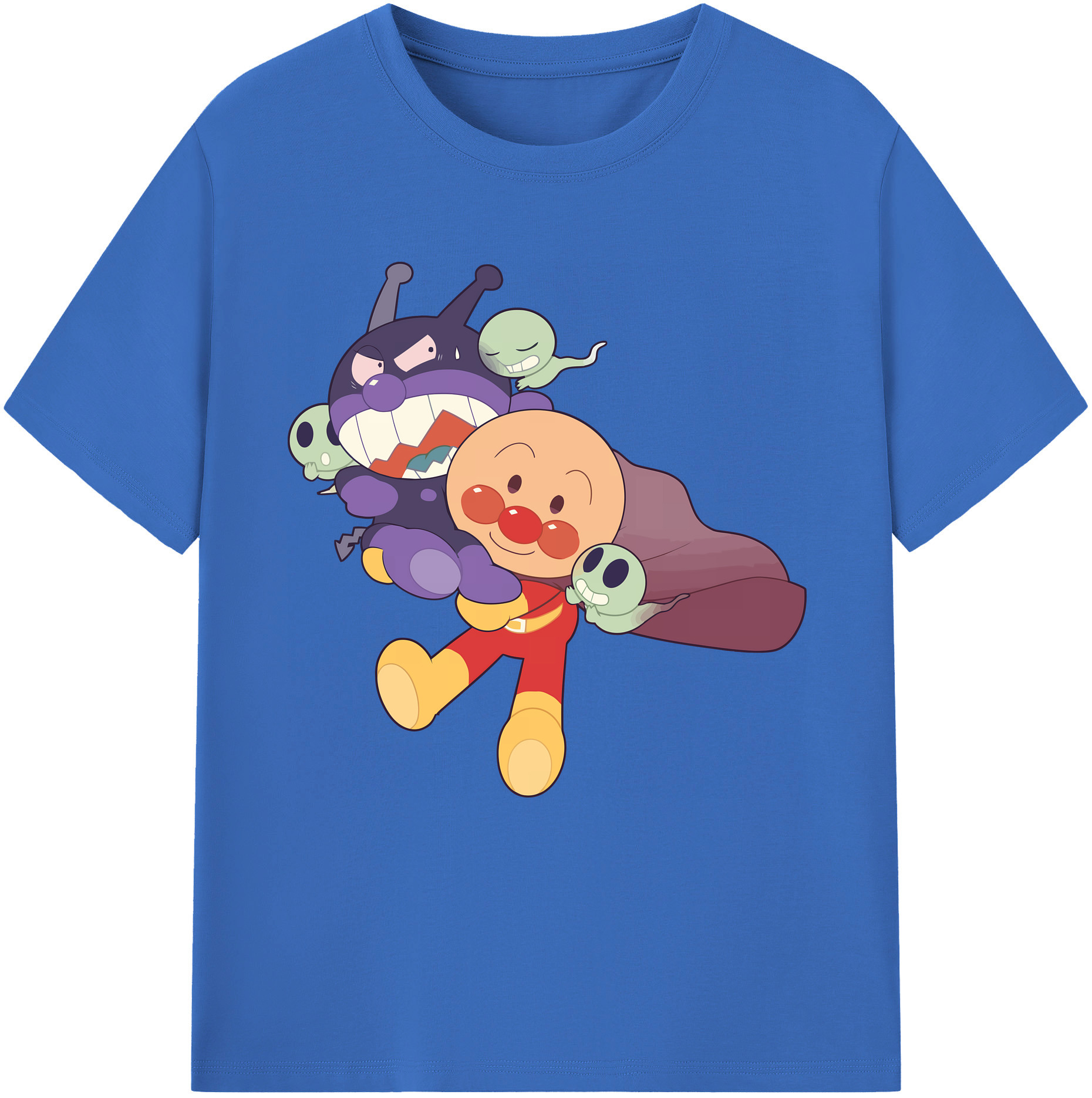 （画像用） アンパンマン Anpanman 綿100％半袖Tシャツ（フロントプリント）