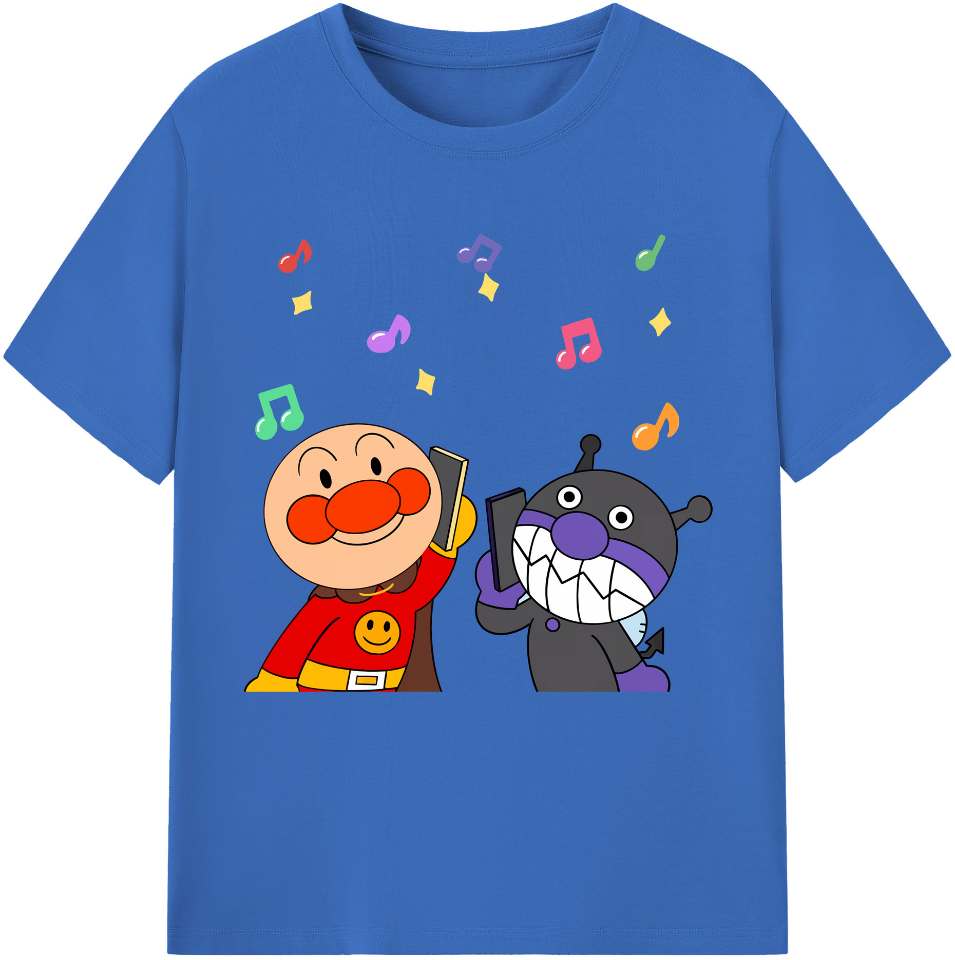 （画像用） アンパンマン Anpanman 綿100％半袖Tシャツ（フロントプリント）