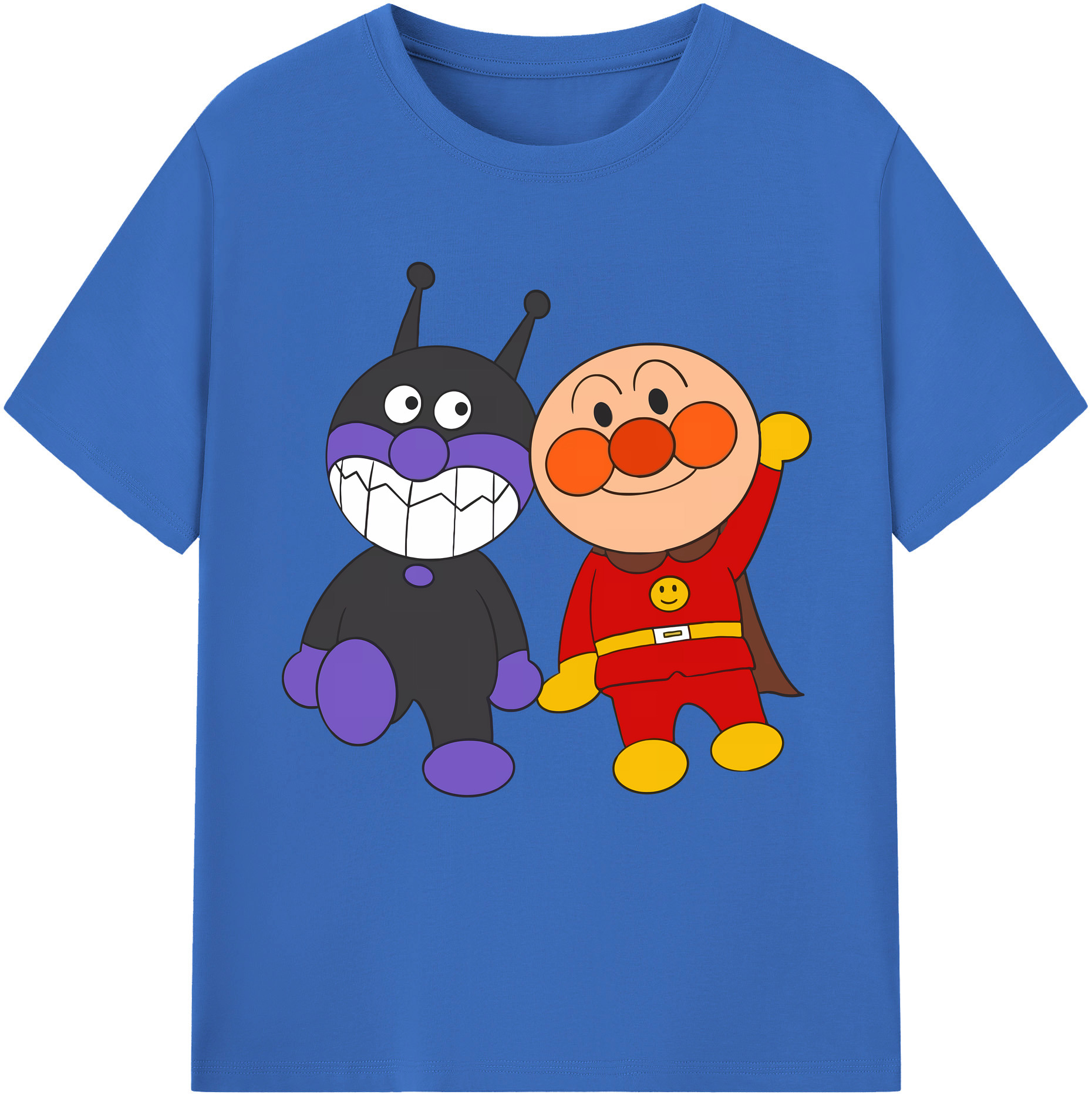 （画像用） アンパンマン Anpanman 綿100％半袖Tシャツ（フロントプリント）