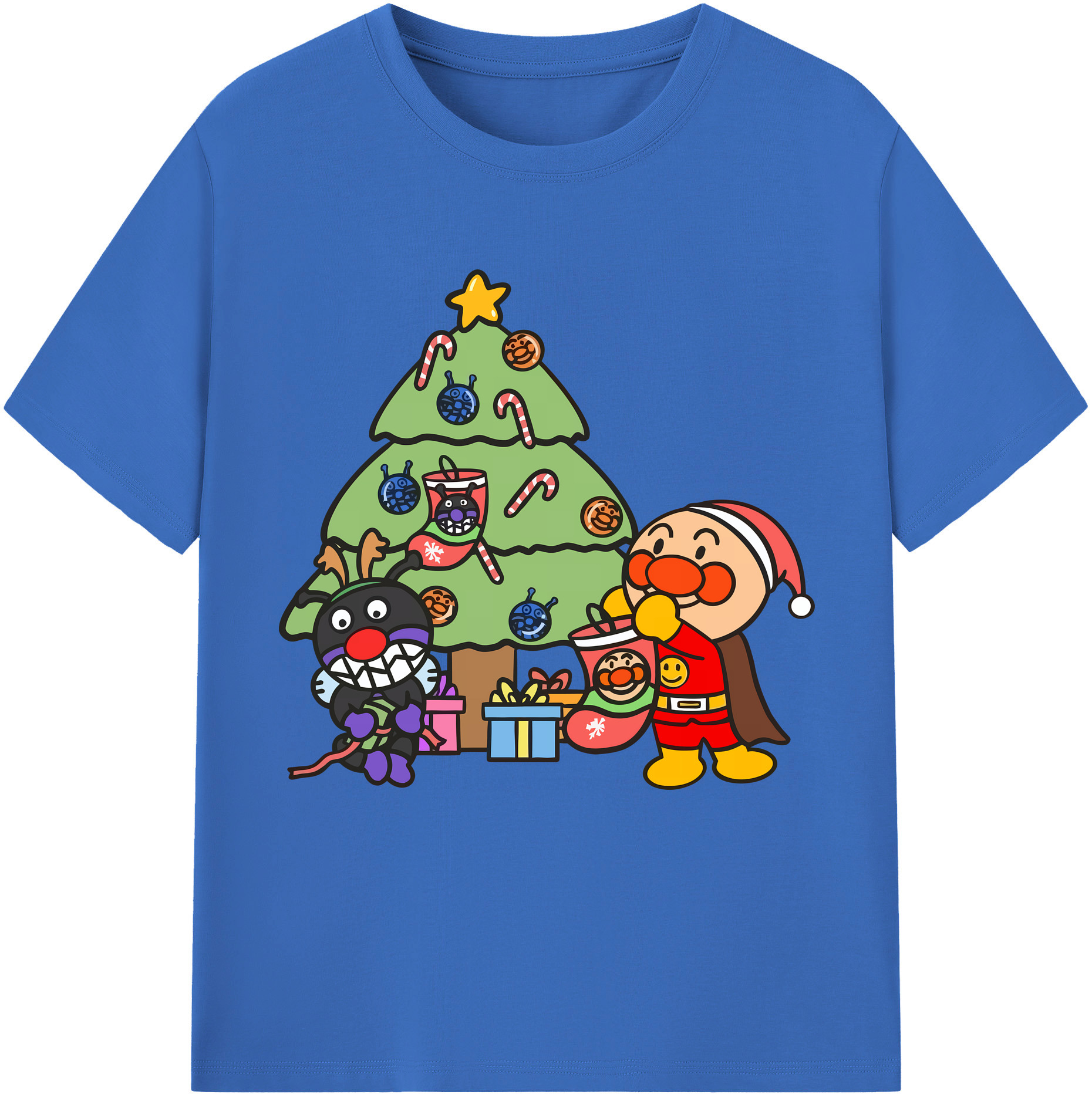 （画像用） アンパンマン Anpanman 綿100％半袖Tシャツ（フロントプリント）