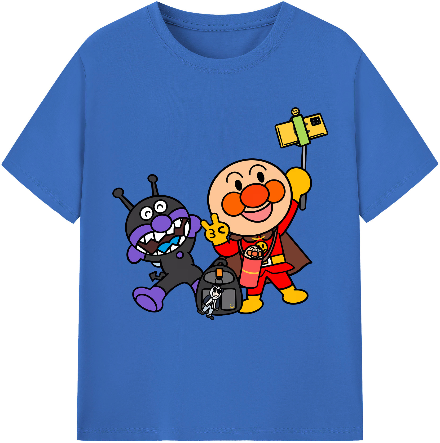 （画像用） アンパンマン Anpanman 綿100％半袖Tシャツ（フロントプリント）