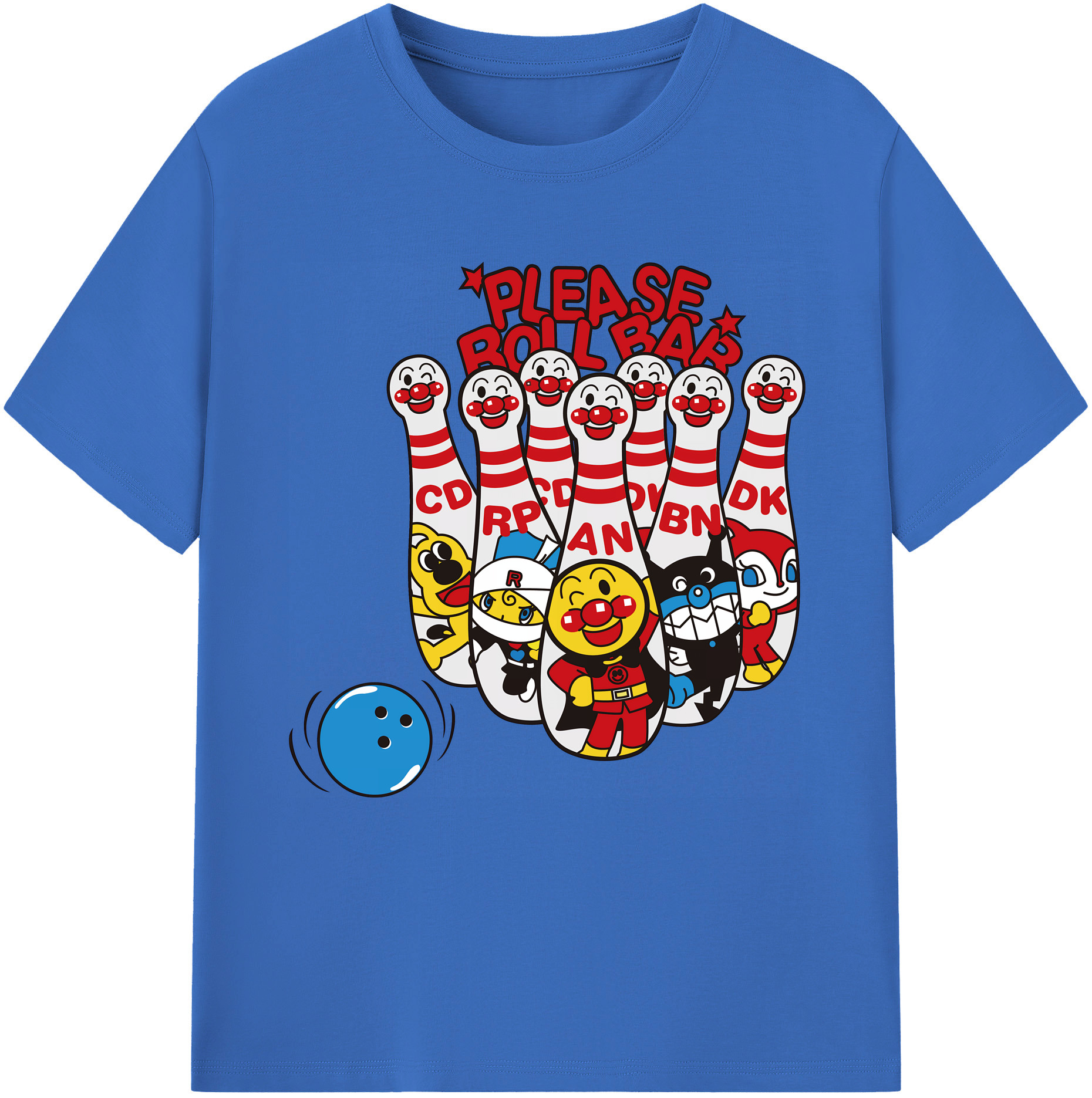 （画像用） アンパンマン Anpanman 綿100％半袖Tシャツ（フロントプリント）