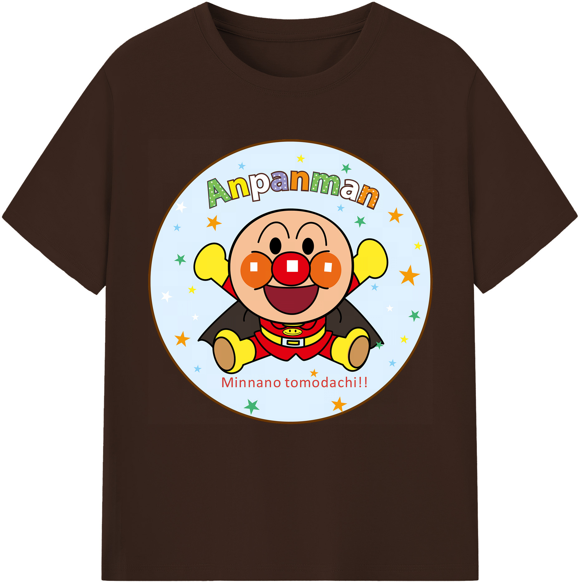 （画像用） アンパンマン Anpanman 綿100％半袖Tシャツ（フロントプリント）