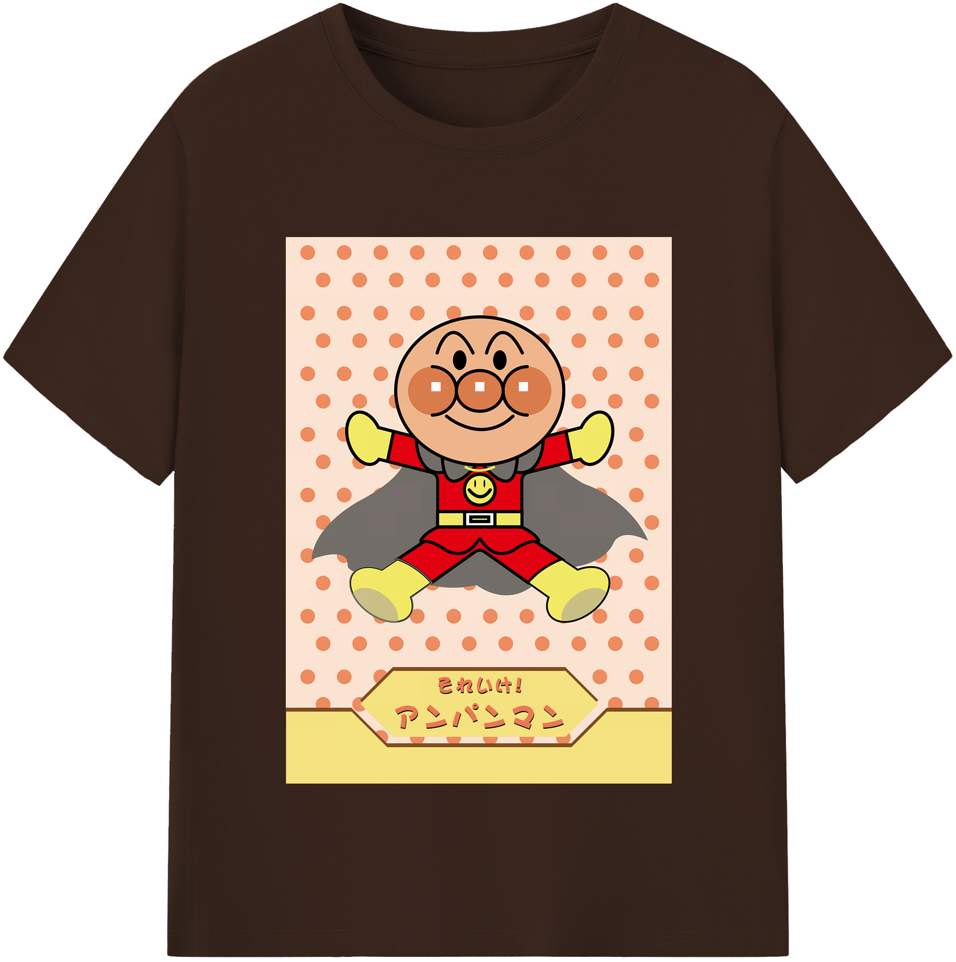 （画像用） アンパンマン Anpanman 綿100％半袖Tシャツ（フロントプリント）