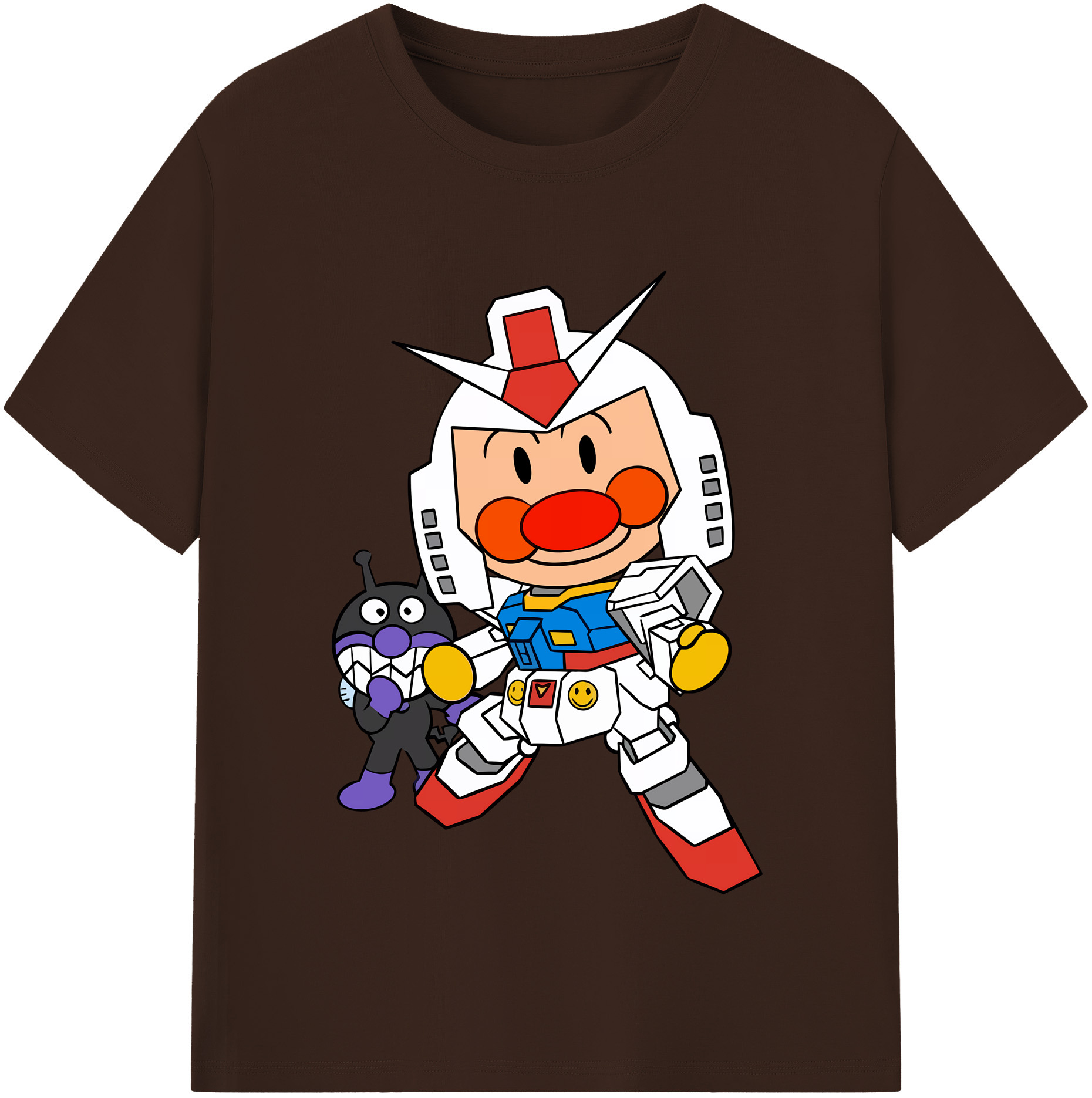 （画像用） アンパンマン Anpanman 綿100％半袖Tシャツ（フロントプリント）