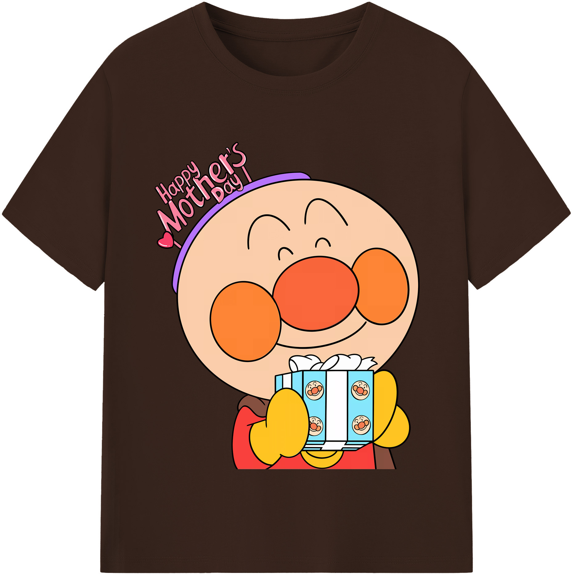 （画像用） アンパンマン Anpanman 綿100％半袖Tシャツ（フロントプリント）