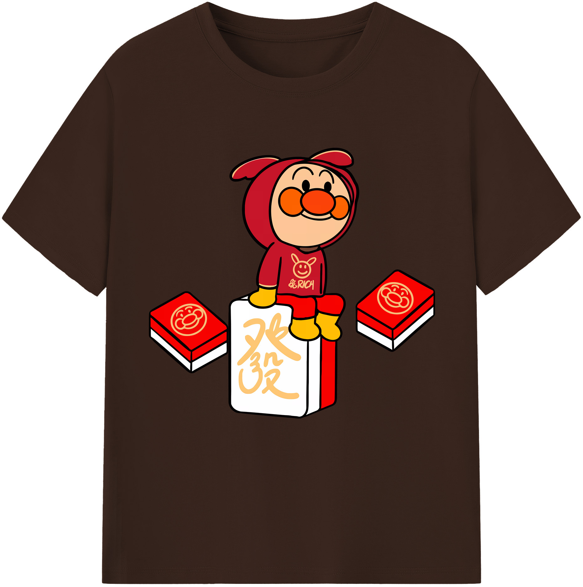 （画像用） アンパンマン Anpanman 綿100％半袖Tシャツ（フロントプリント）