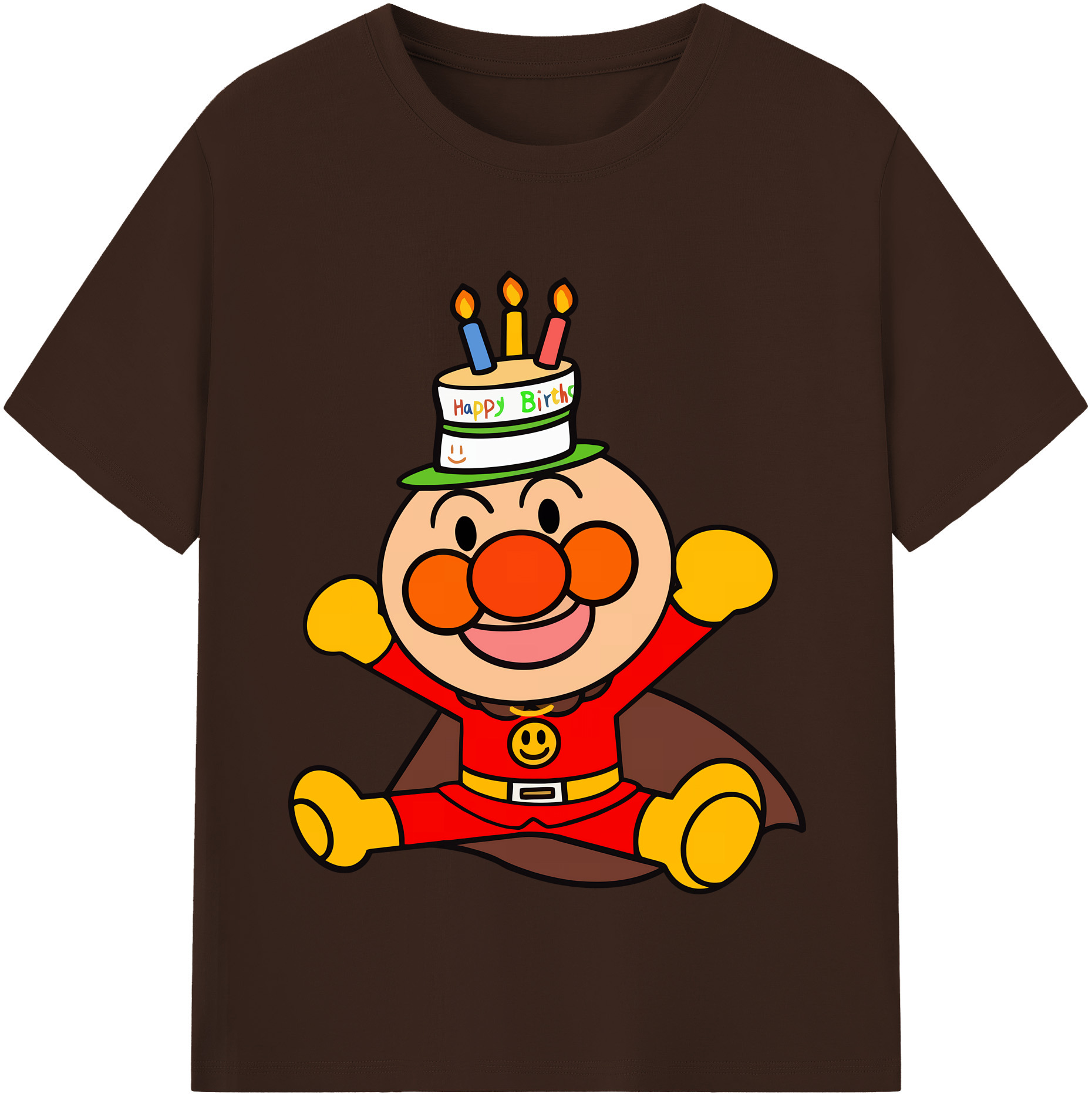 （画像用） アンパンマン Anpanman 綿100％半袖Tシャツ（フロントプリント）