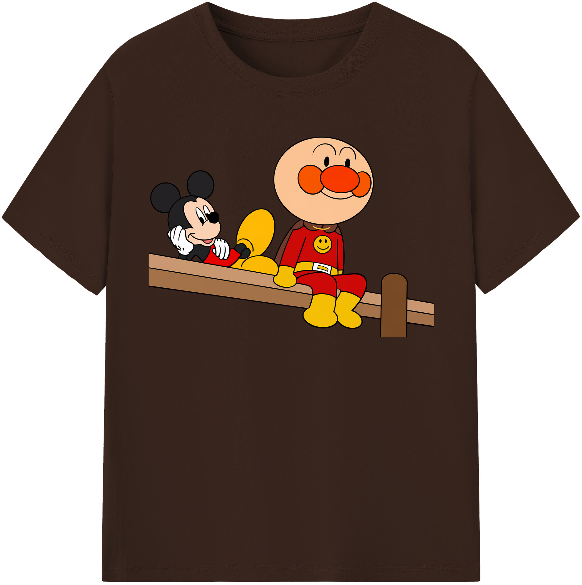 （画像用） アンパンマン Anpanman 綿100％半袖Tシャツ（フロントプリント）