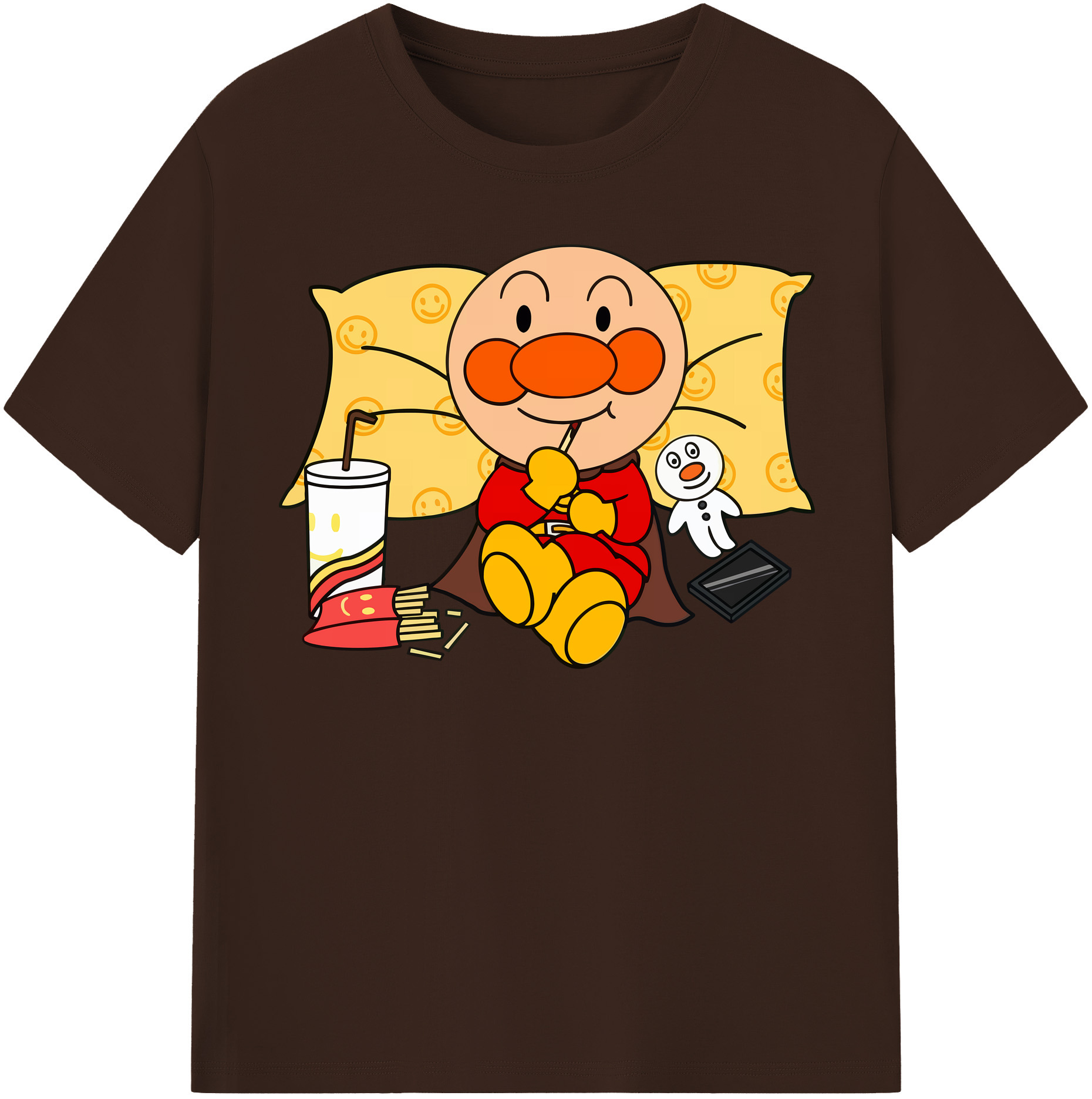 （画像用） アンパンマン Anpanman 綿100％半袖Tシャツ（フロントプリント）