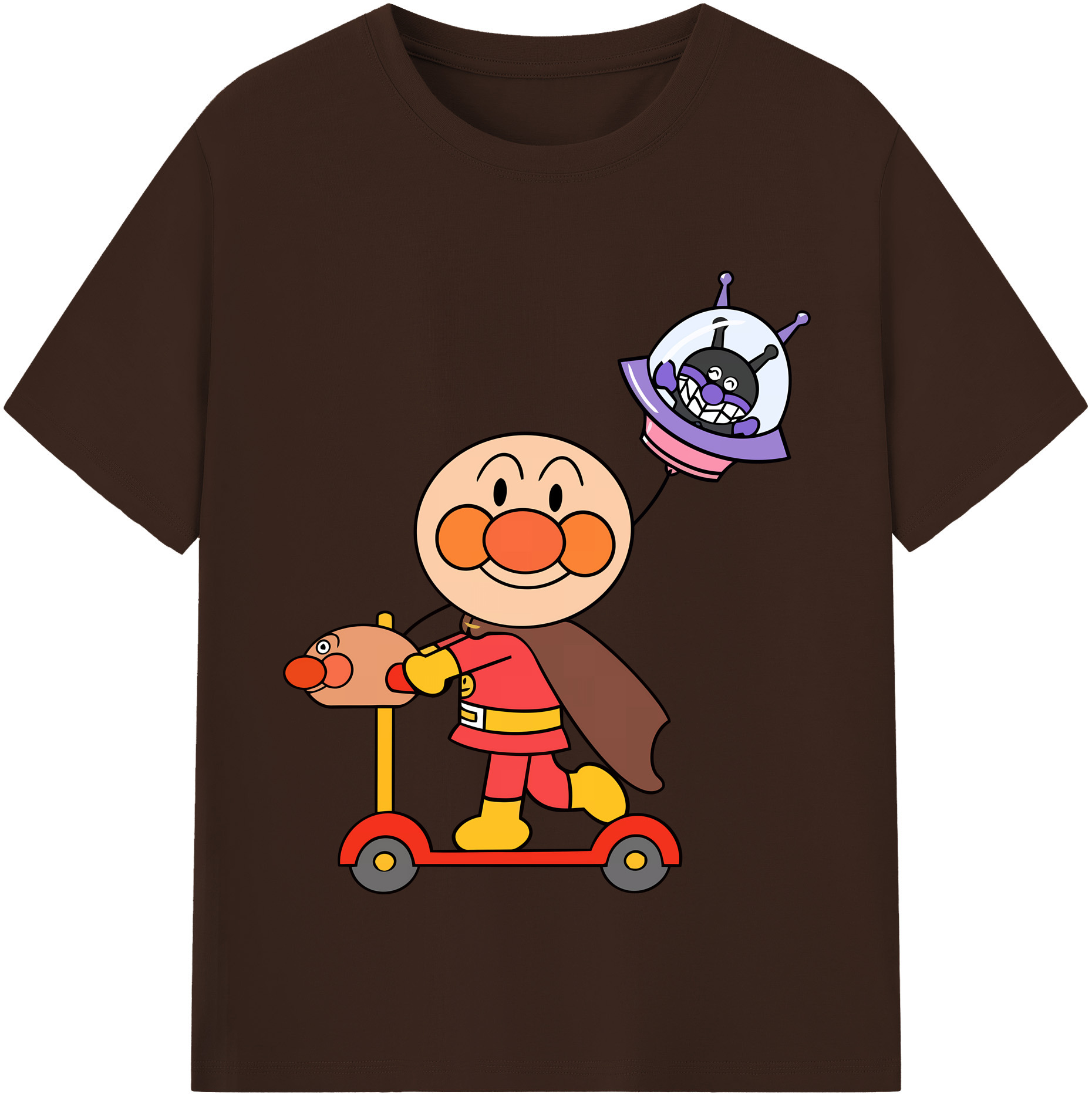 （画像用） アンパンマン Anpanman 綿100％半袖Tシャツ（フロントプリント）