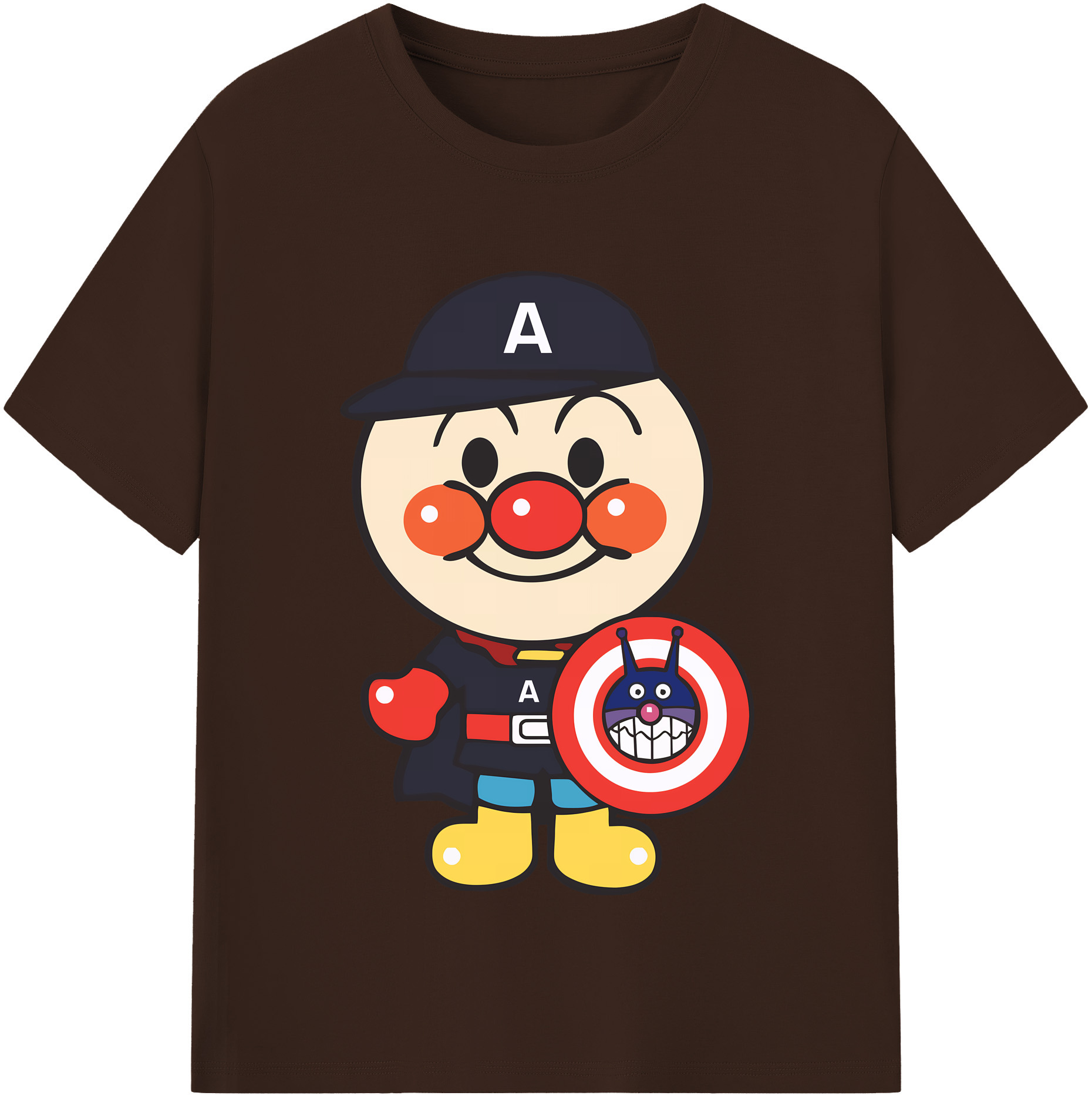 （画像用） アンパンマン Anpanman 綿100％半袖Tシャツ（フロントプリント）