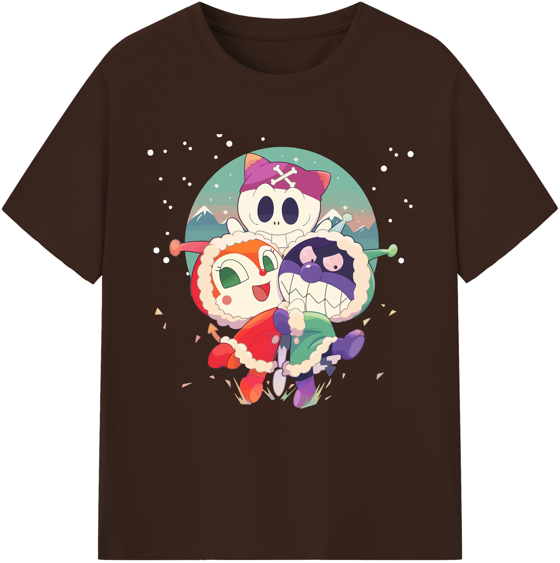 （画像用） アンパンマン Anpanman 綿100％半袖Tシャツ（フロントプリント）
