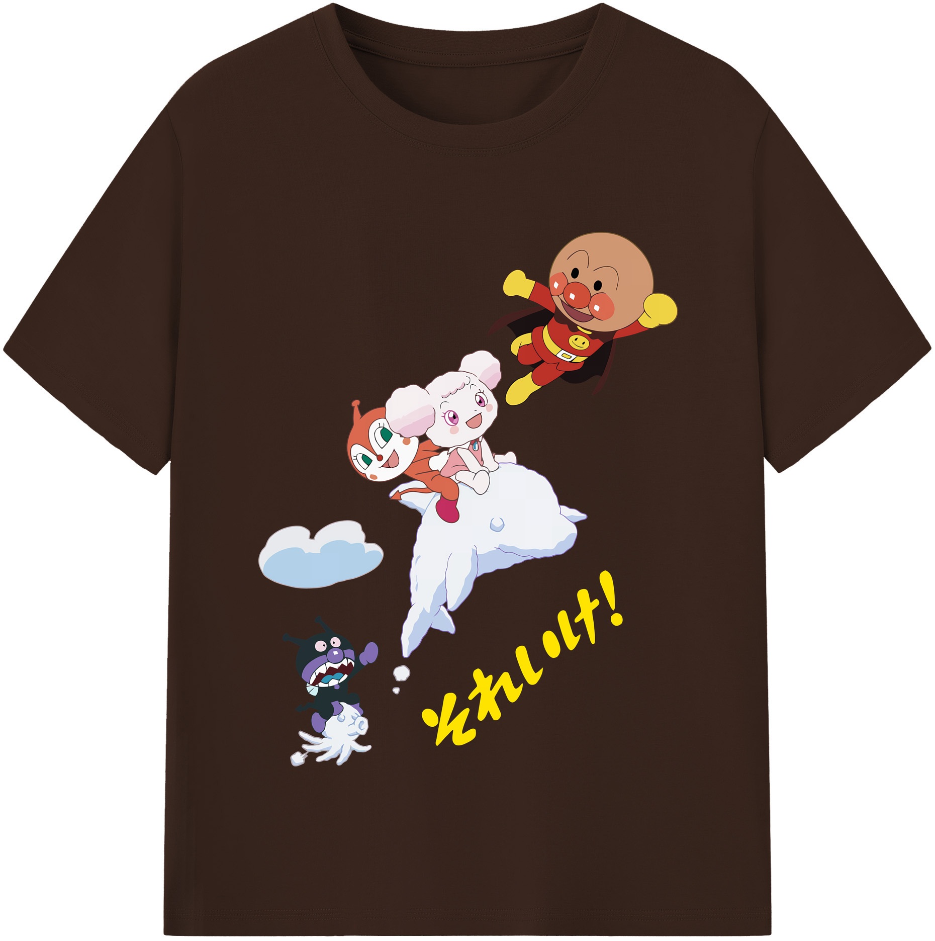（画像用） アンパンマン Anpanman 綿100％半袖Tシャツ（フロントプリント）