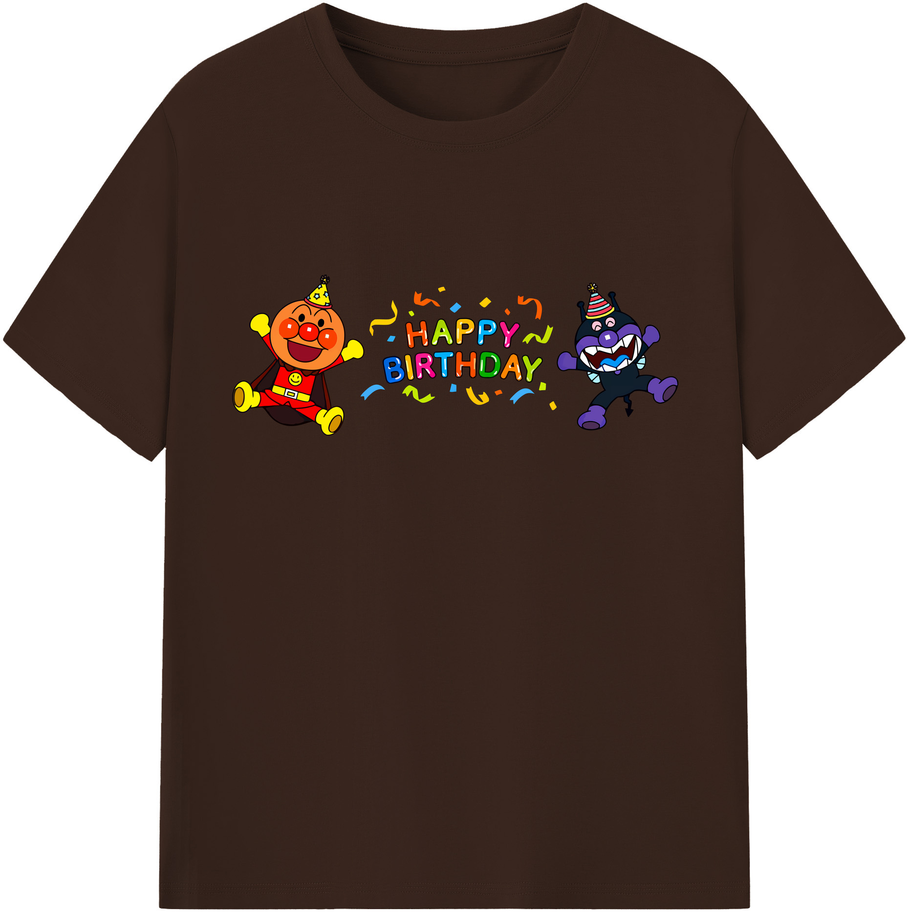 （画像用） アンパンマン Anpanman 綿100％半袖Tシャツ（フロントプリント）