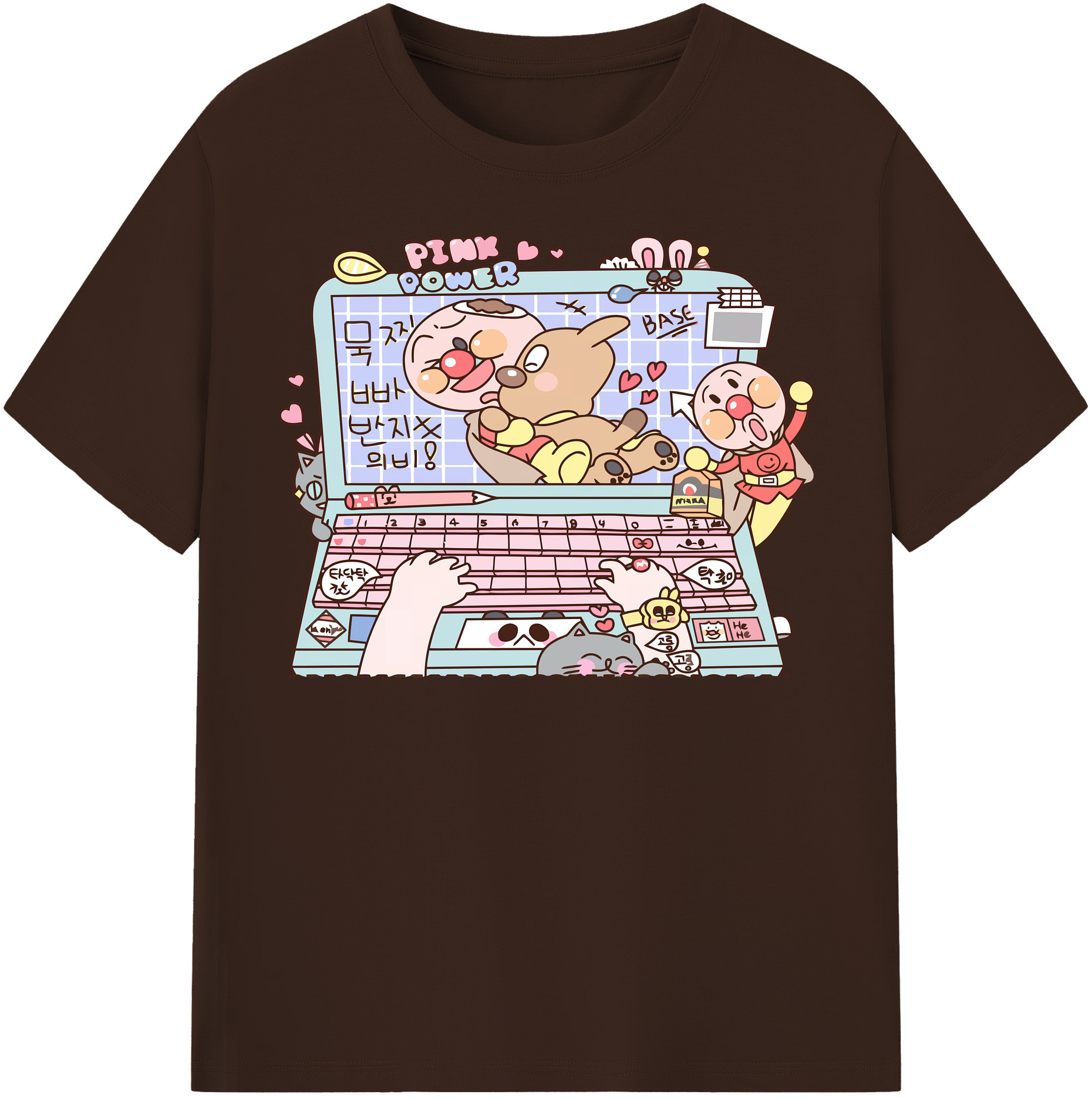 （画像用） アンパンマン Anpanman 綿100％半袖Tシャツ（フロントプリント）