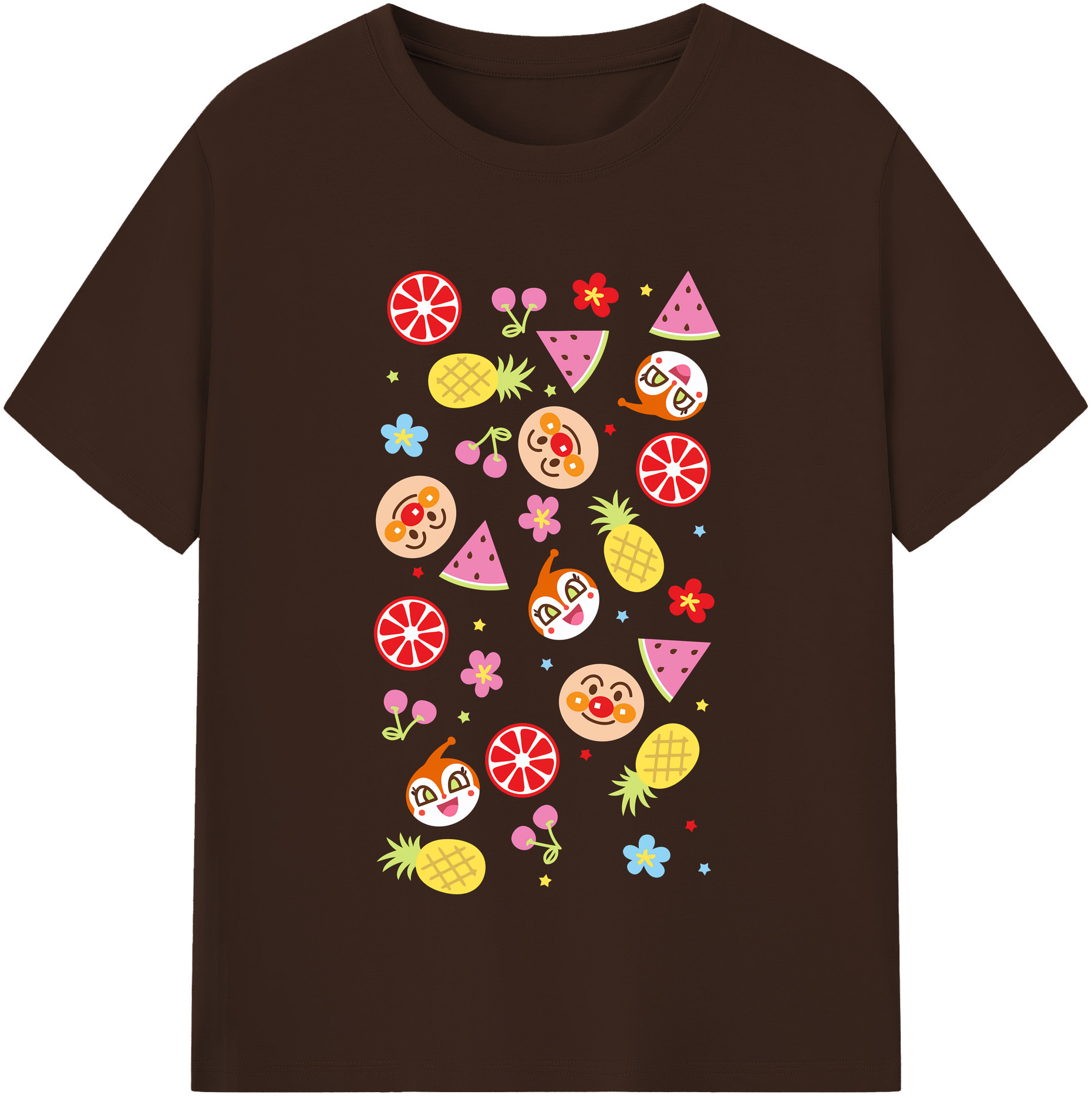 （画像用） アンパンマン Anpanman 綿100％半袖Tシャツ（フロントプリント）