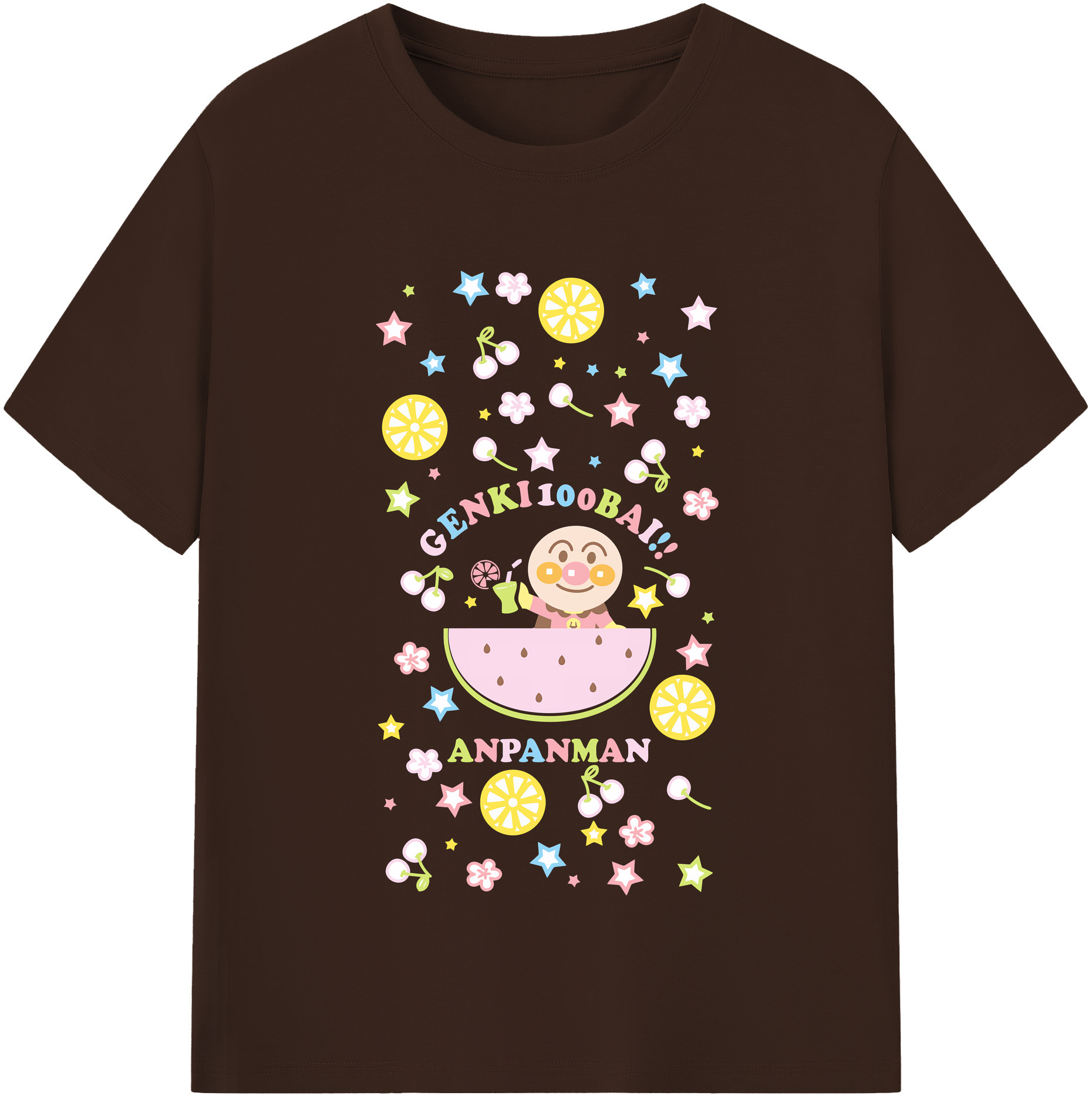 （画像用） アンパンマン Anpanman 綿100％半袖Tシャツ（フロントプリント）