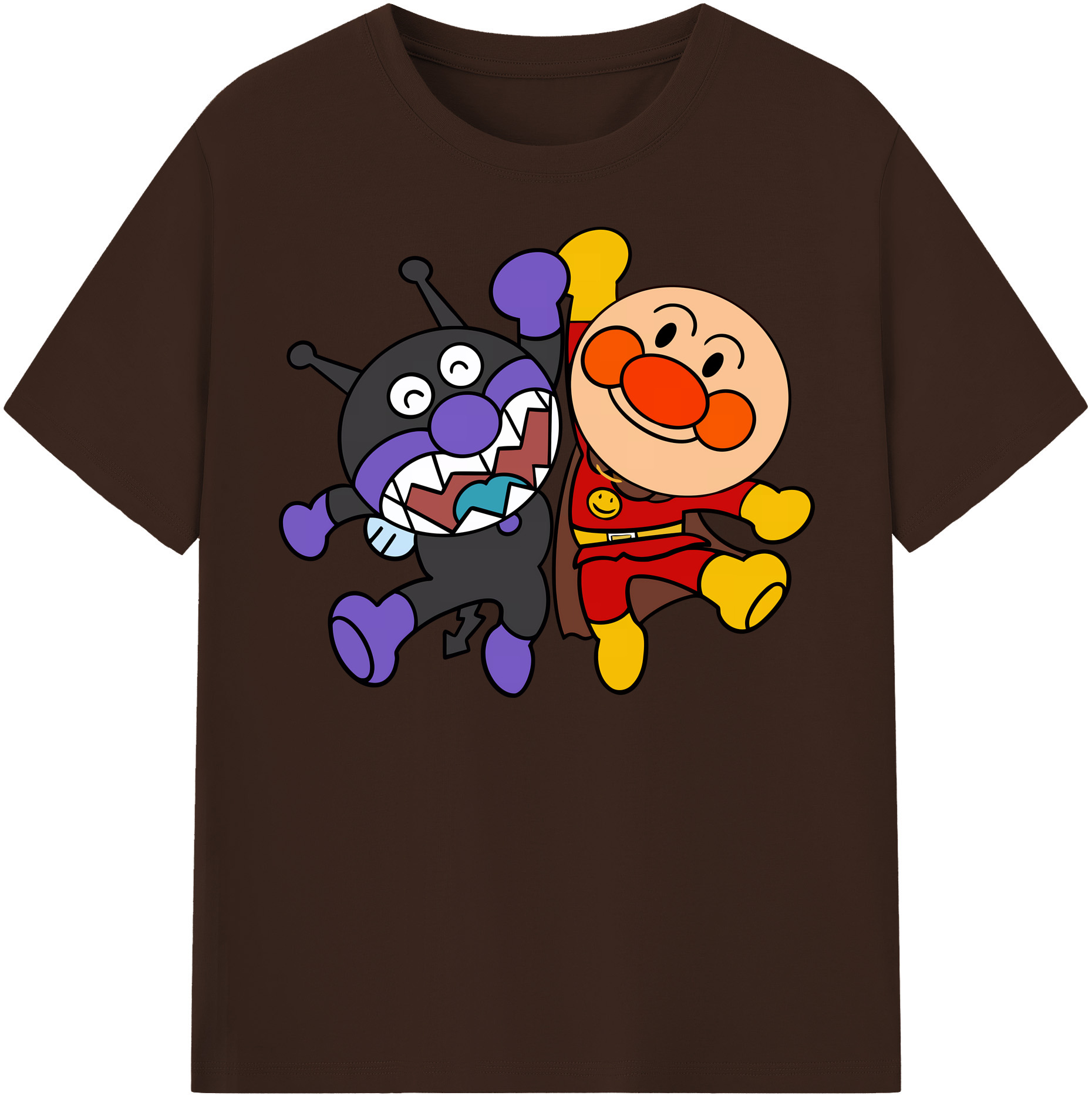 （画像用） アンパンマン Anpanman 綿100％半袖Tシャツ（フロントプリント）