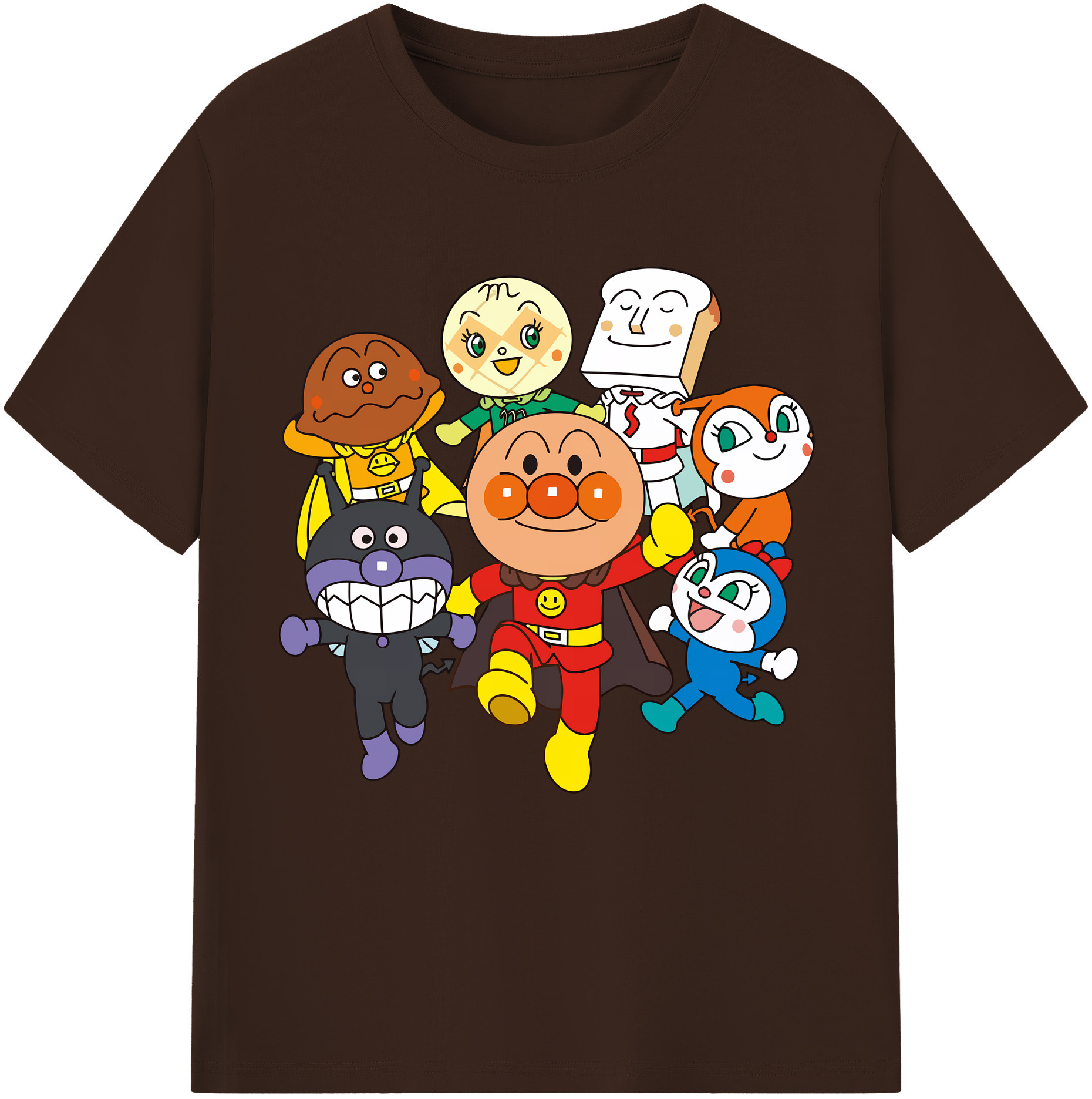 （画像用） アンパンマン Anpanman 綿100％半袖Tシャツ（フロントプリント）