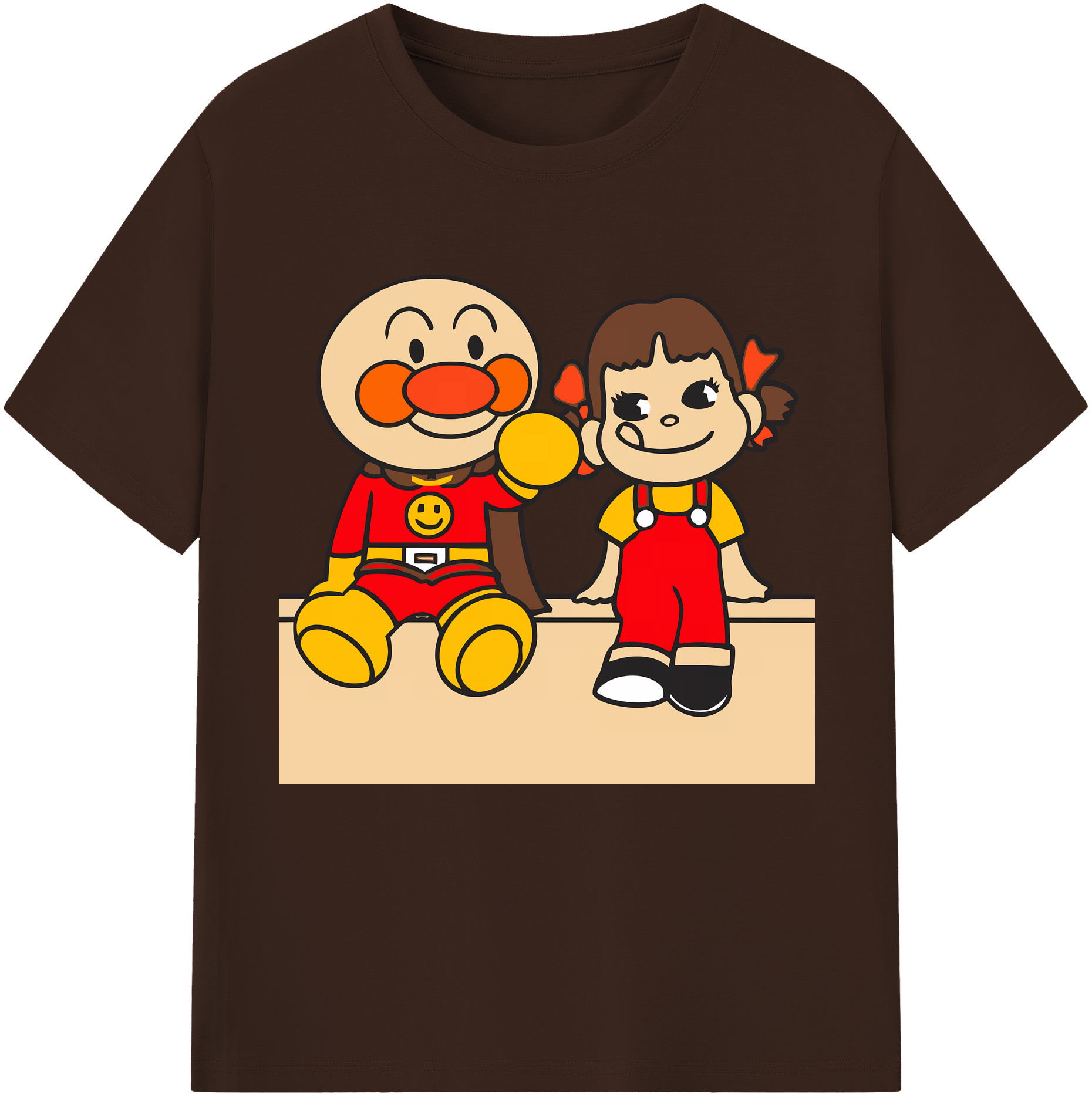 （画像用） アンパンマン Anpanman 綿100％半袖Tシャツ（フロントプリント）