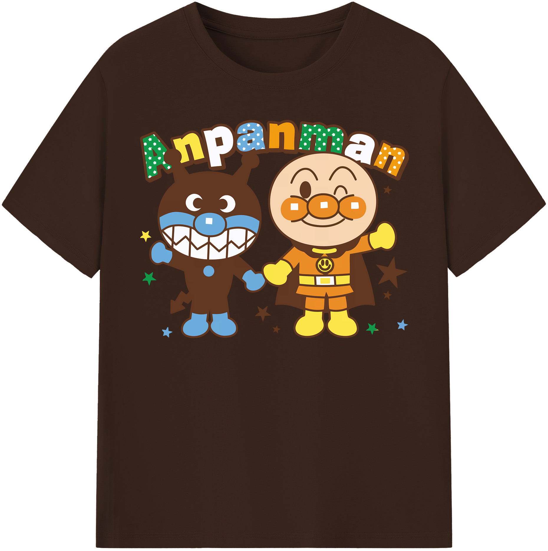（画像用） アンパンマン Anpanman 綿100％半袖Tシャツ（フロントプリント）