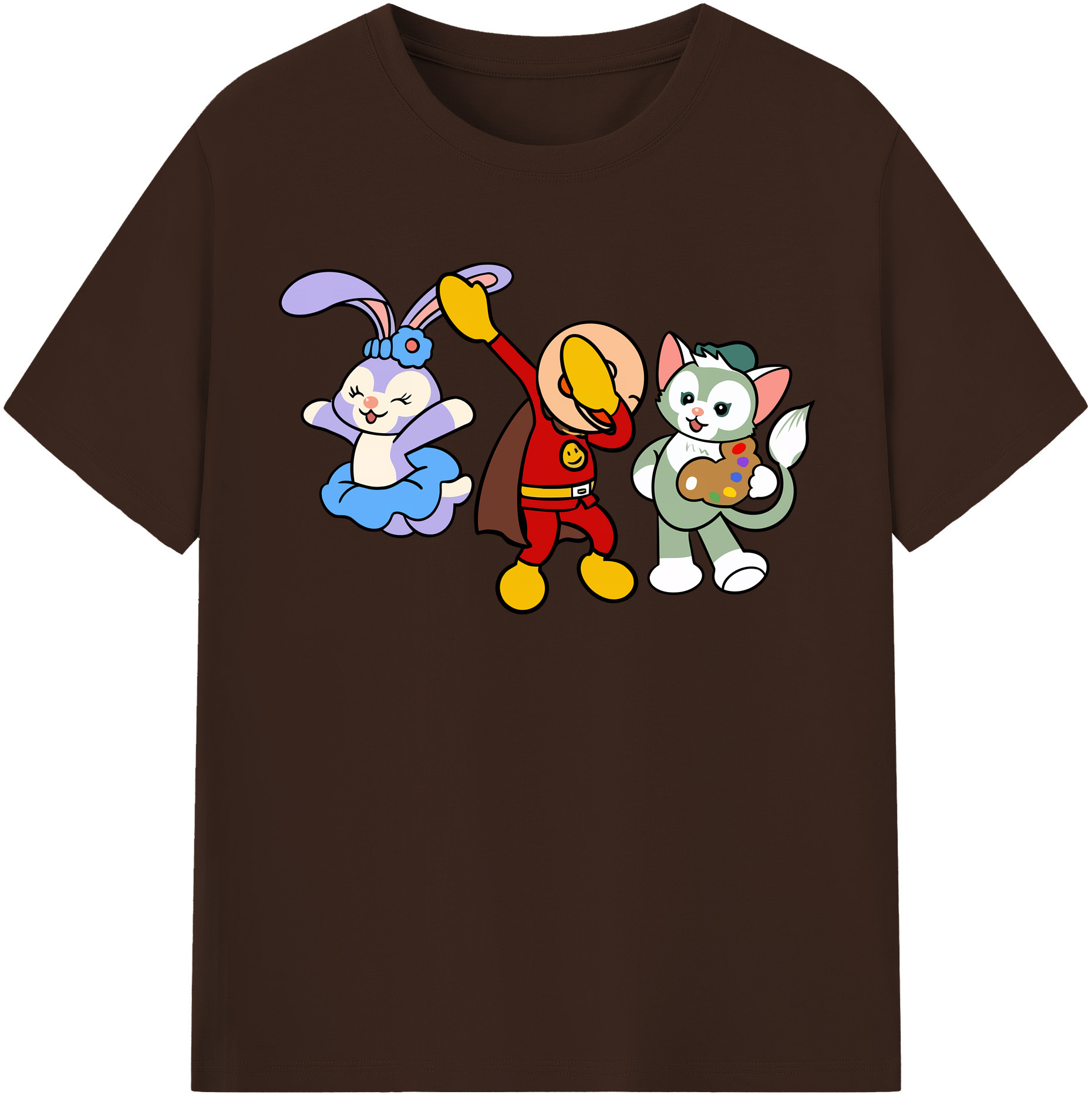 （画像用） アンパンマン Anpanman 綿100％半袖Tシャツ（フロントプリント）