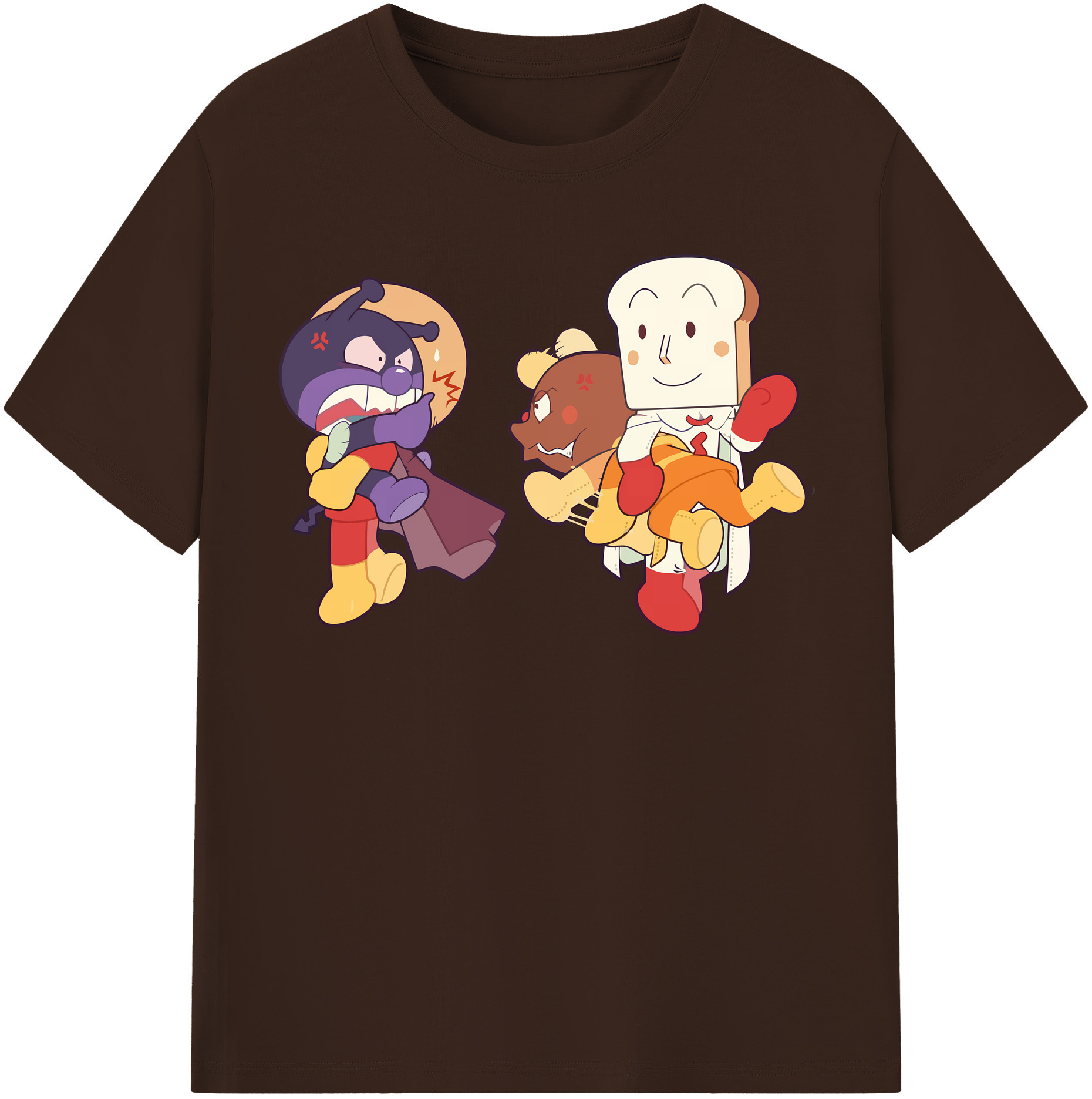 （画像用） アンパンマン Anpanman 綿100％半袖Tシャツ（フロントプリント）