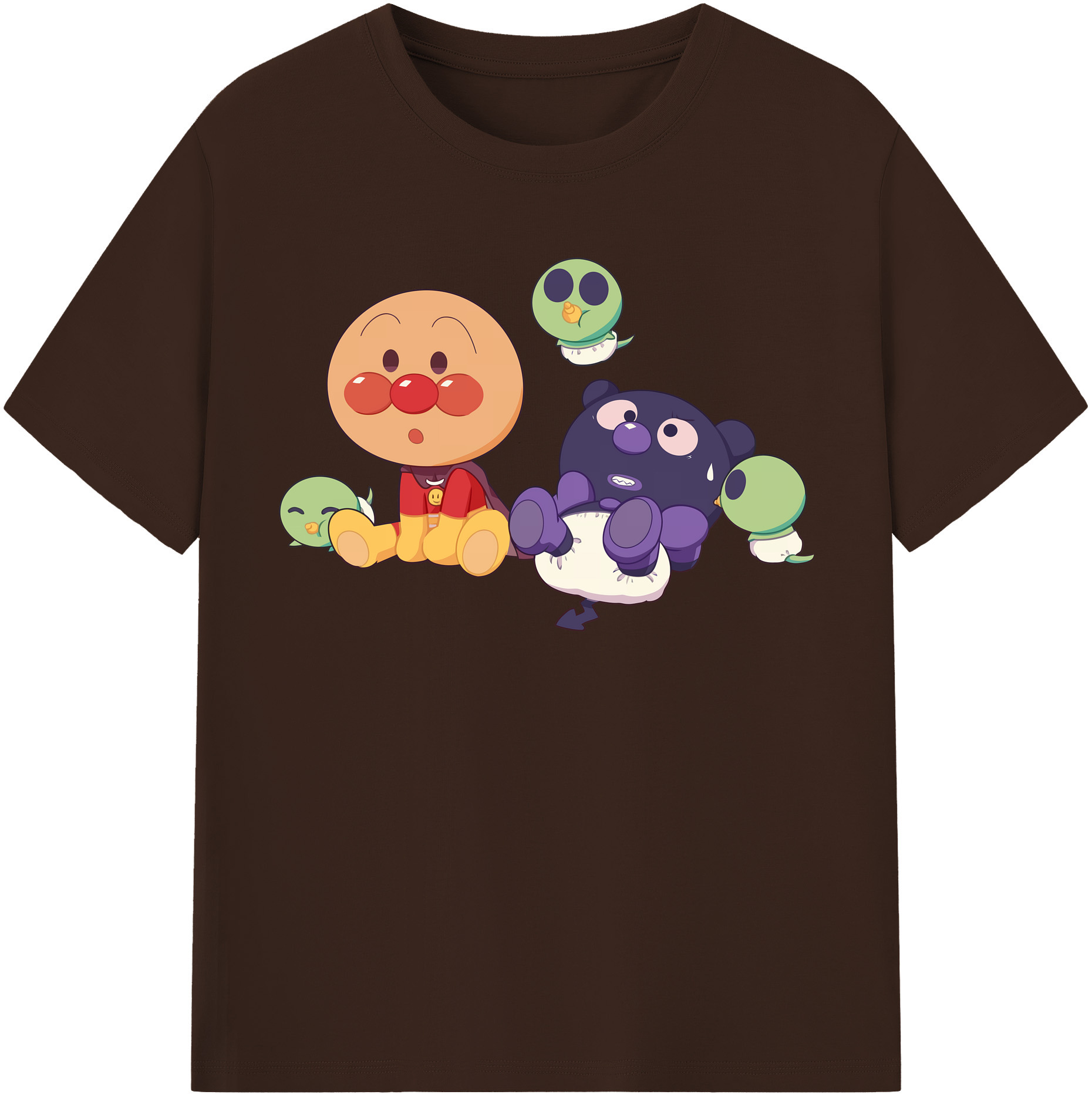 （画像用） アンパンマン Anpanman 綿100％半袖Tシャツ（フロントプリント）