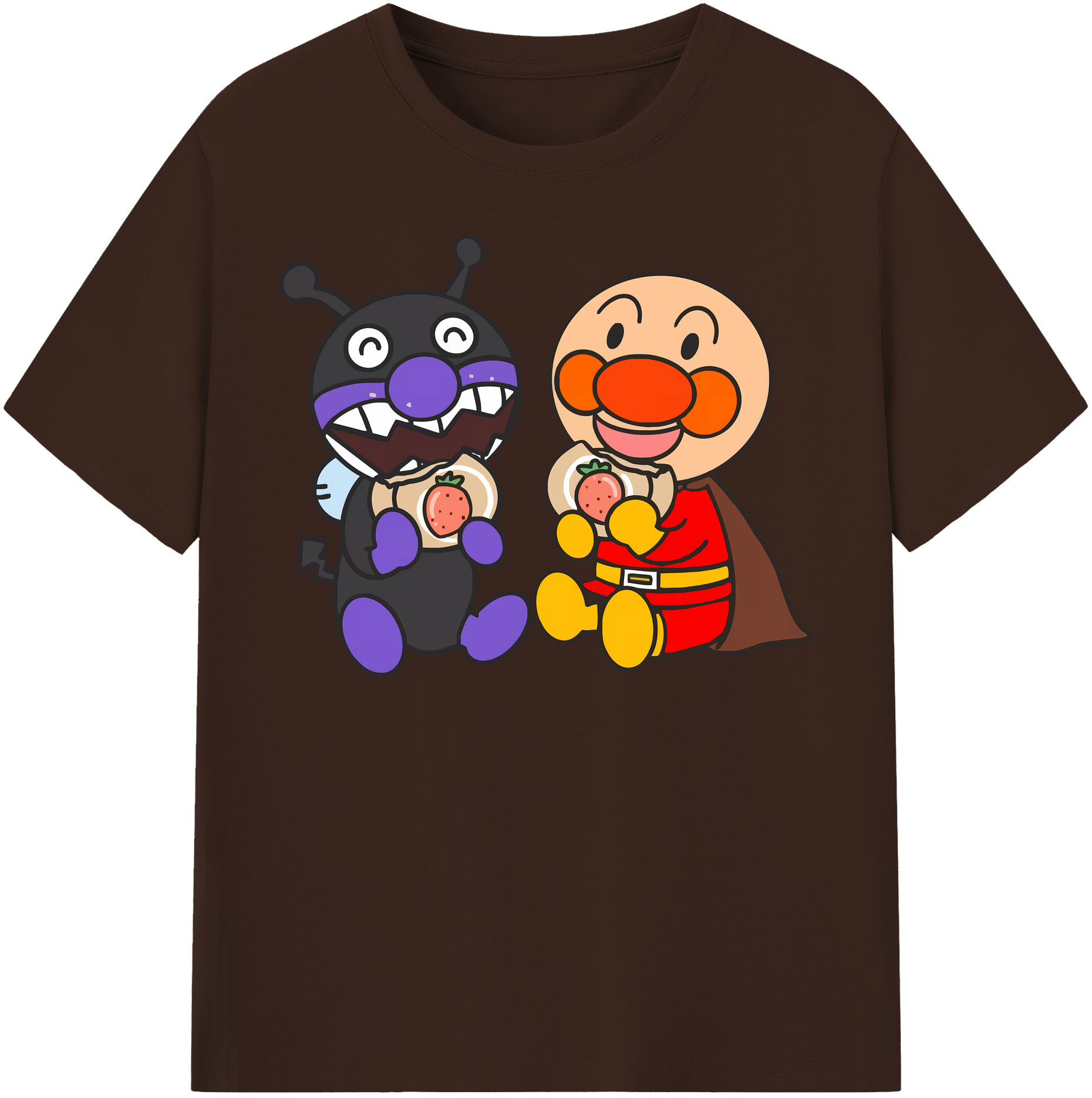 （画像用） アンパンマン Anpanman 綿100％半袖Tシャツ（フロントプリント）
