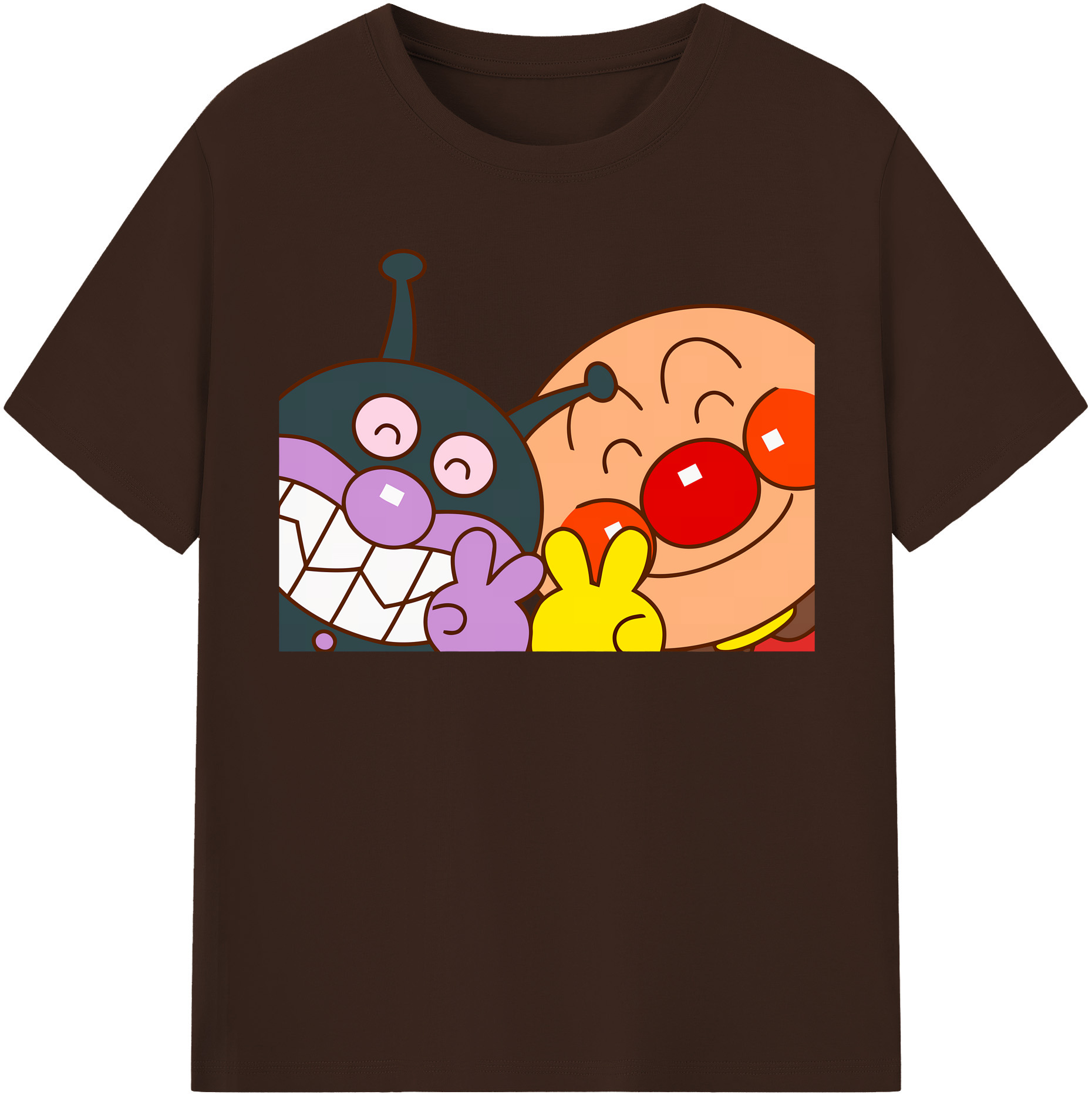 （画像用） アンパンマン Anpanman 綿100％半袖Tシャツ（フロントプリント）
