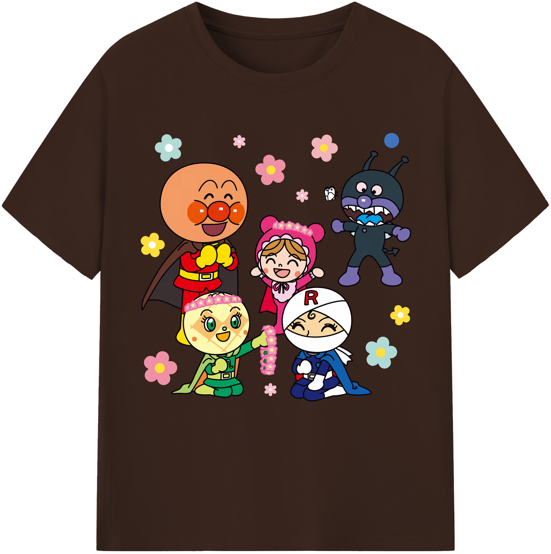 （画像用） アンパンマン Anpanman 綿100％半袖Tシャツ（フロントプリント）
