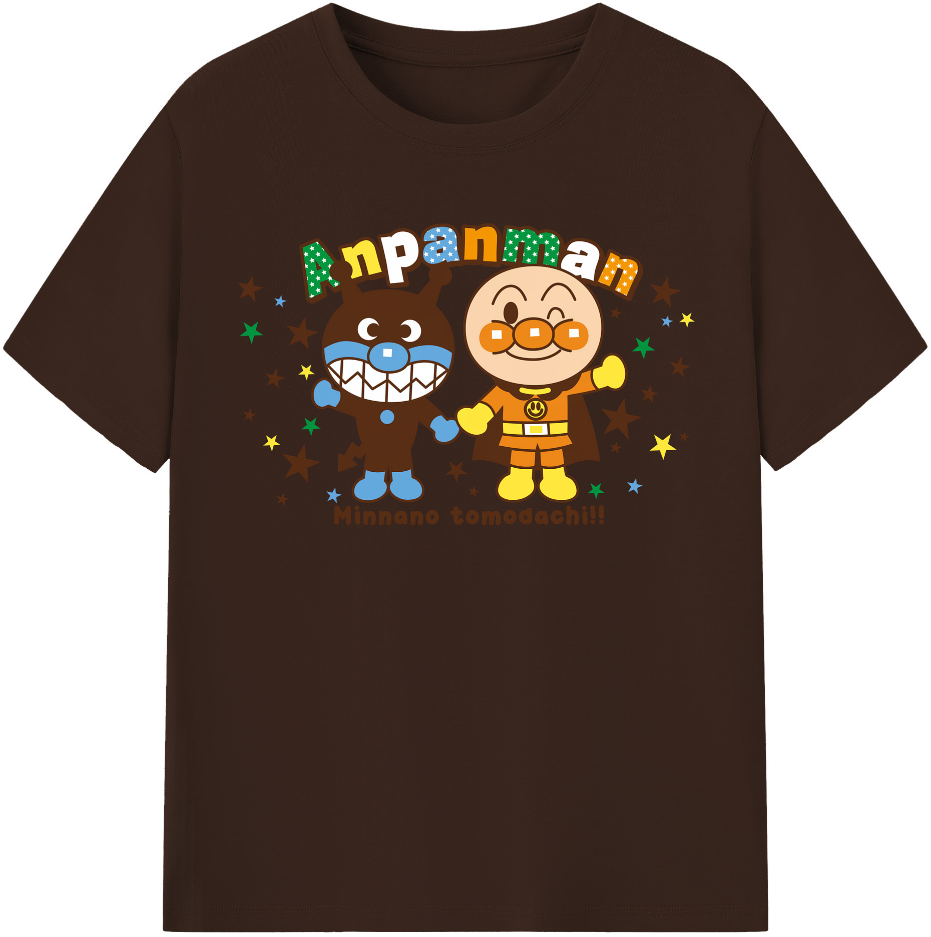 （画像用） アンパンマン Anpanman 綿100％半袖Tシャツ（フロントプリント）