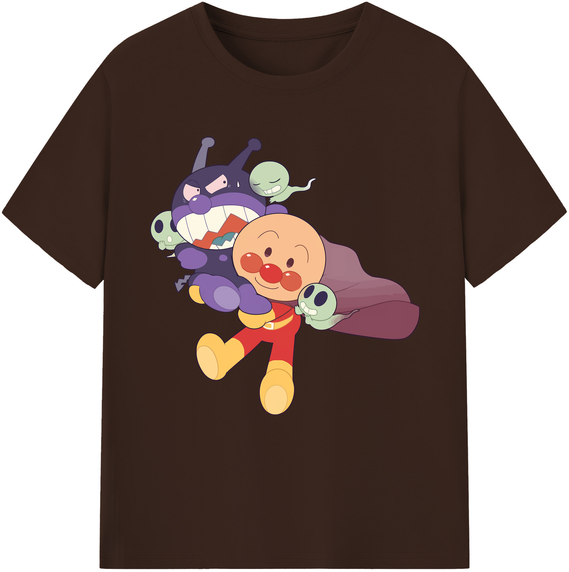 （画像用） アンパンマン Anpanman 綿100％半袖Tシャツ（フロントプリント）