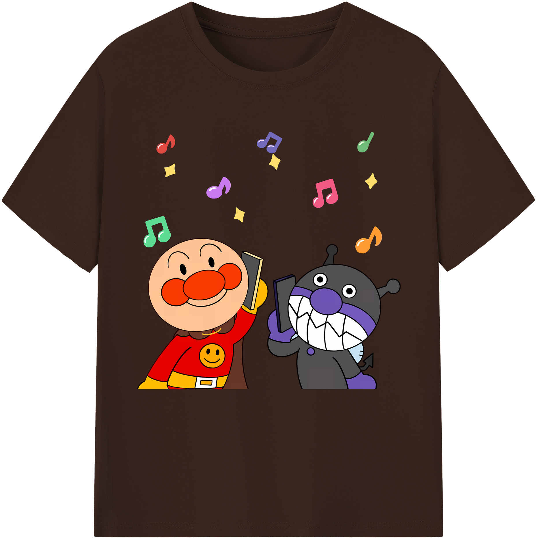 （画像用） アンパンマン Anpanman 綿100％半袖Tシャツ（フロントプリント）