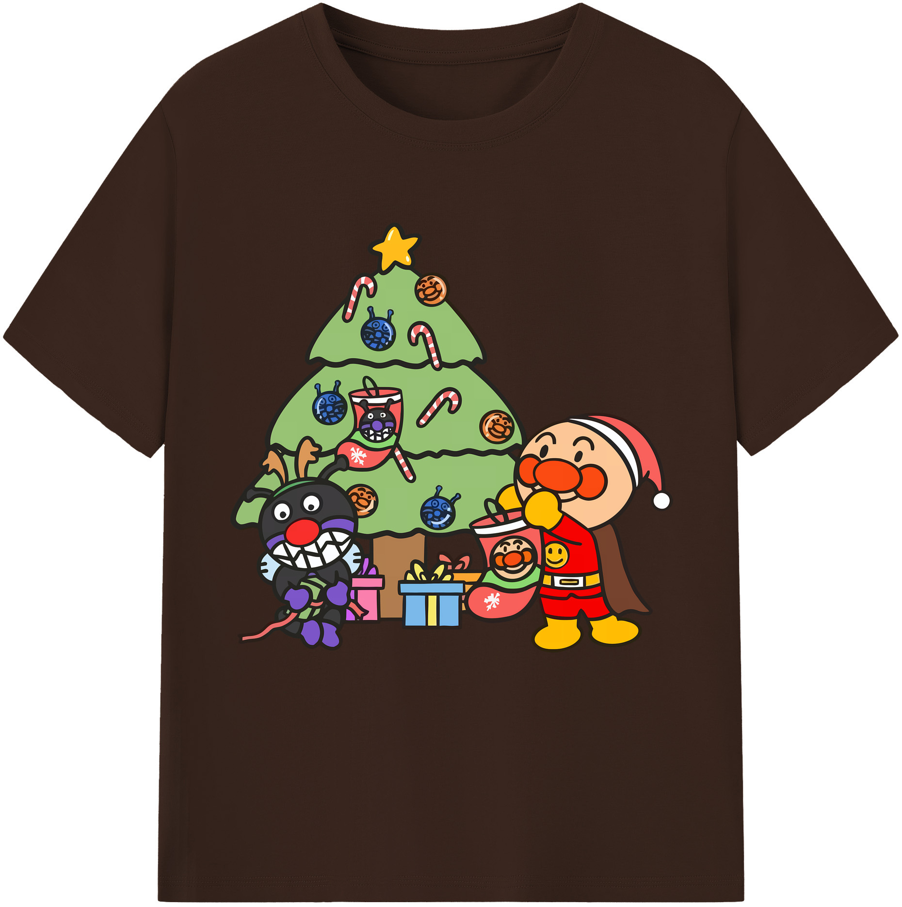 （画像用） アンパンマン Anpanman 綿100％半袖Tシャツ（フロントプリント）