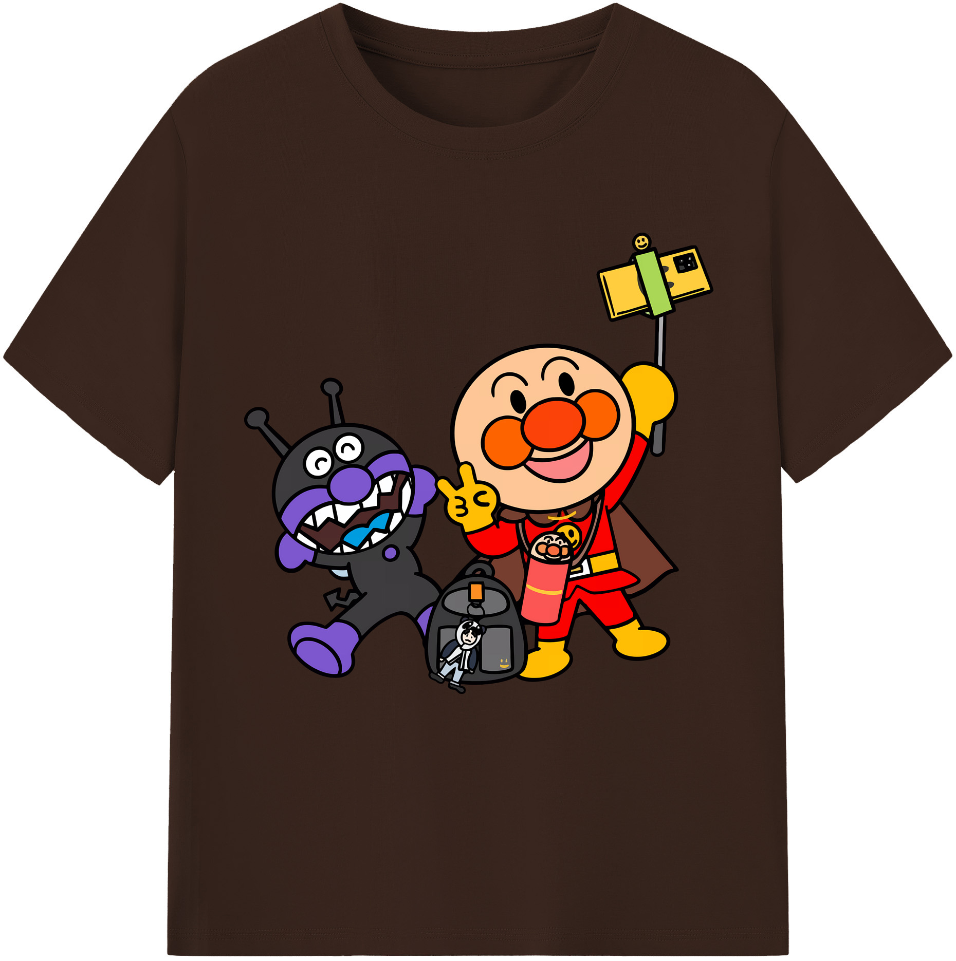 （画像用） アンパンマン Anpanman 綿100％半袖Tシャツ（フロントプリント）