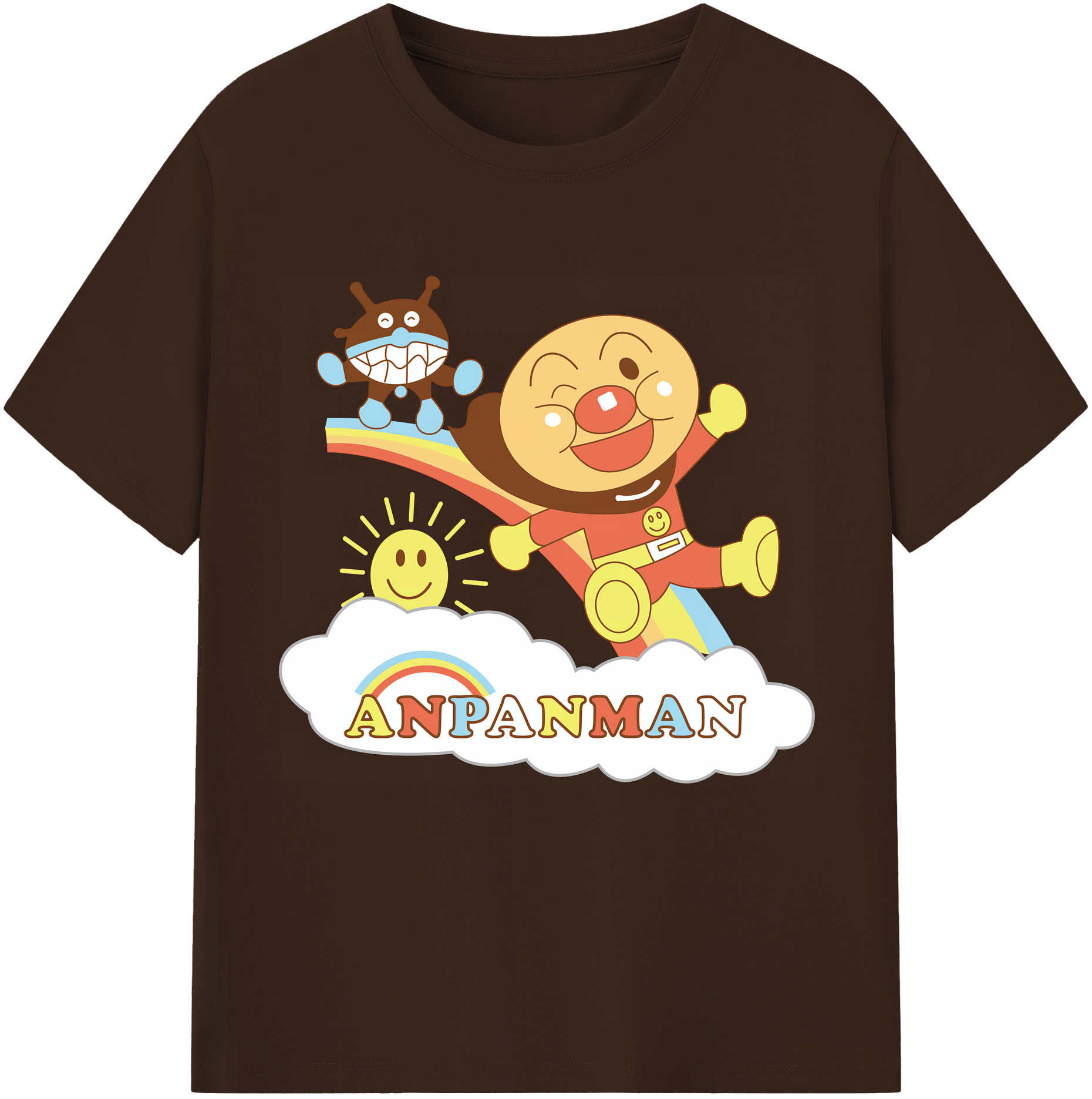 （画像用） アンパンマン Anpanman 綿100％半袖Tシャツ（フロントプリント）
